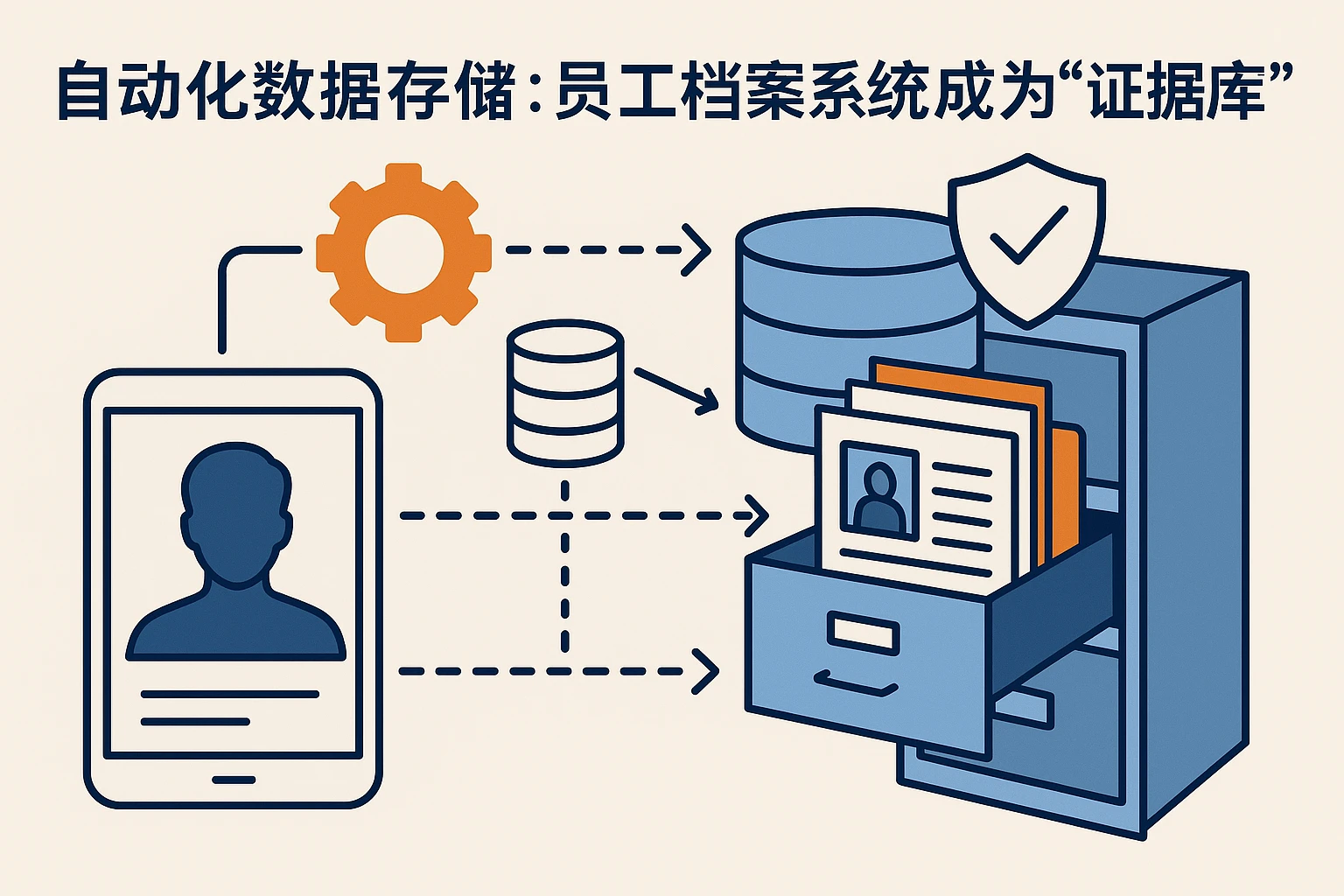 2. 自动化数据存储：员工档案系统成为“证据库”