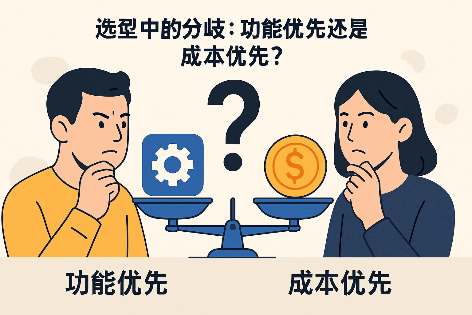 2. 选型中的分歧：功能优先还是成本优先？