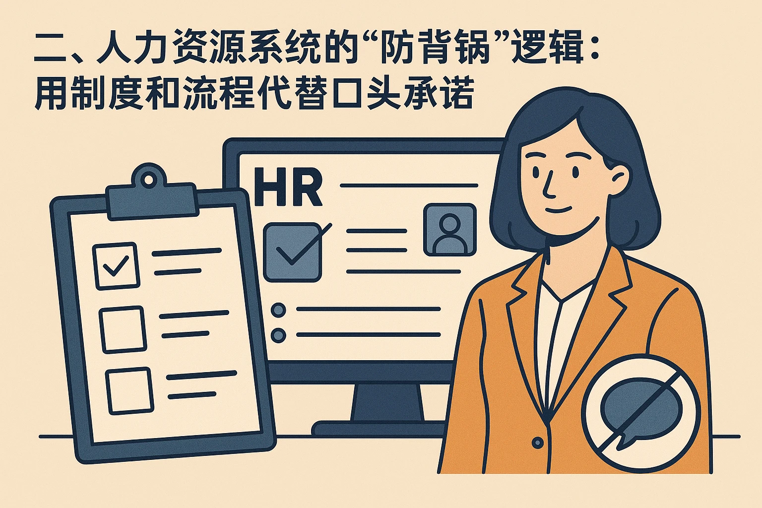 二、人力资源系统的“防背锅”逻辑：用制度和流程代替口头承诺