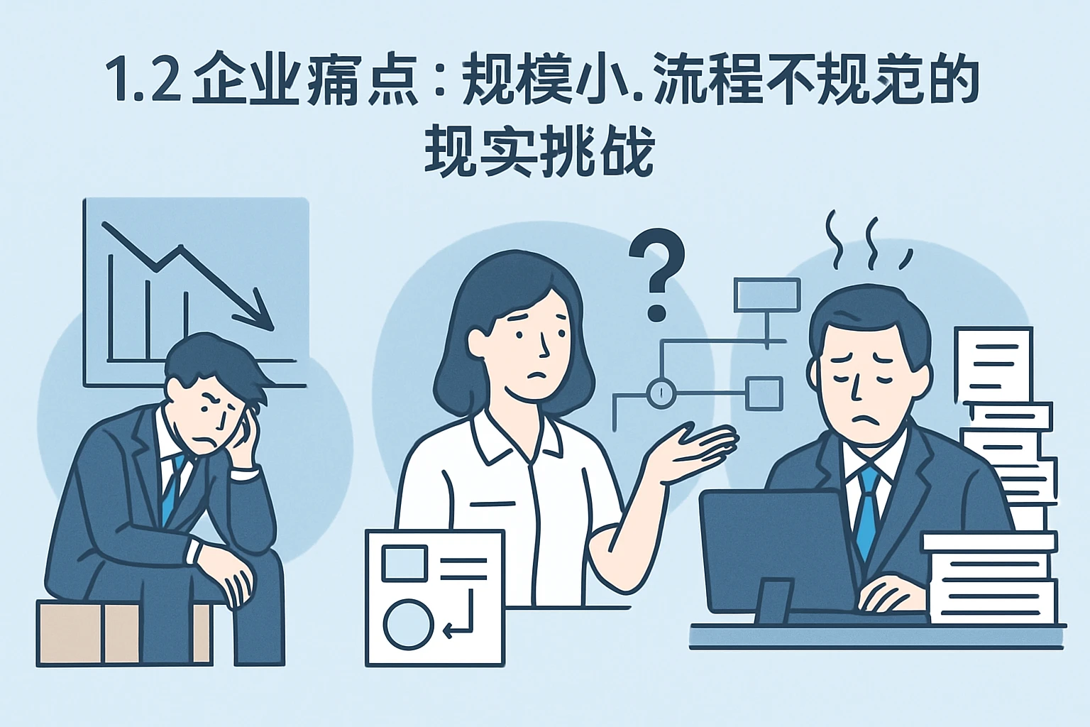 1.2 企业痛点：规模小、流程不规范的现实挑战