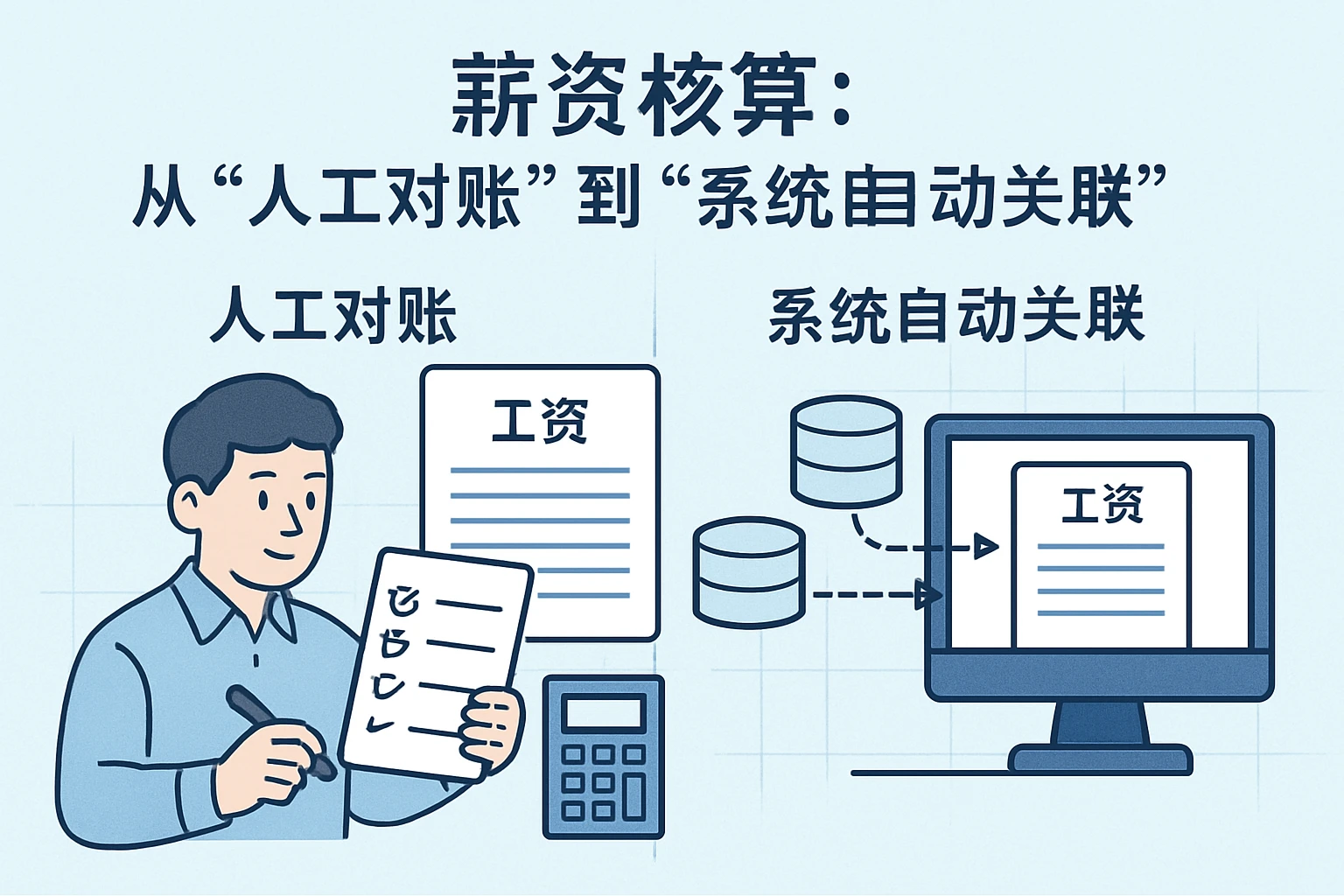 2. 薪资核算：从“人工对账”到“系统自动关联”