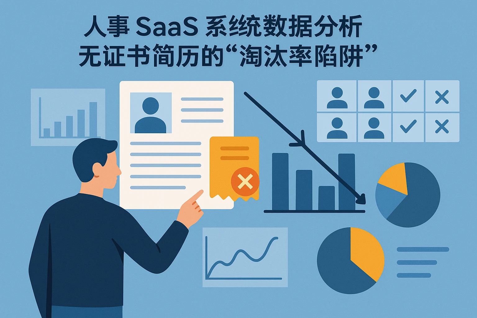 2. 人事SaaS系统的数据分析：无证书简历的“淘汰率陷阱”