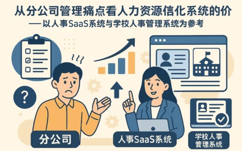 从分公司管理痛点看人力资源信息化系统的价值——以人事SaaS系统与学校人事管理系统为参考