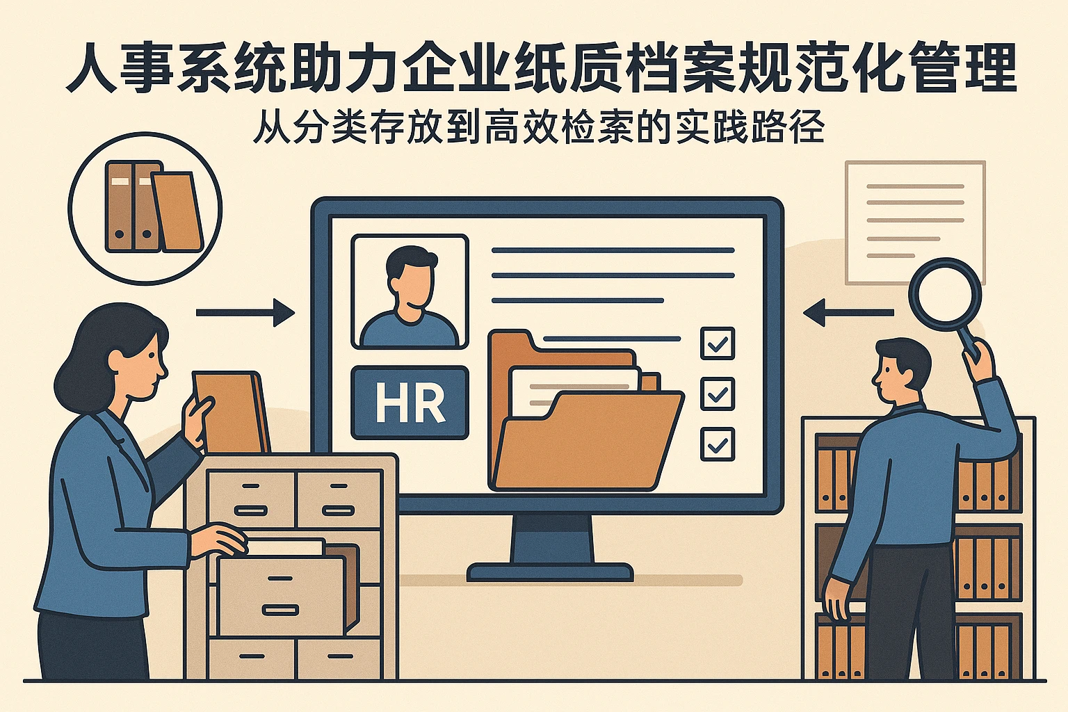 人事系统助力企业纸质档案规范化管理：从分类存放到高效检索的实践路径