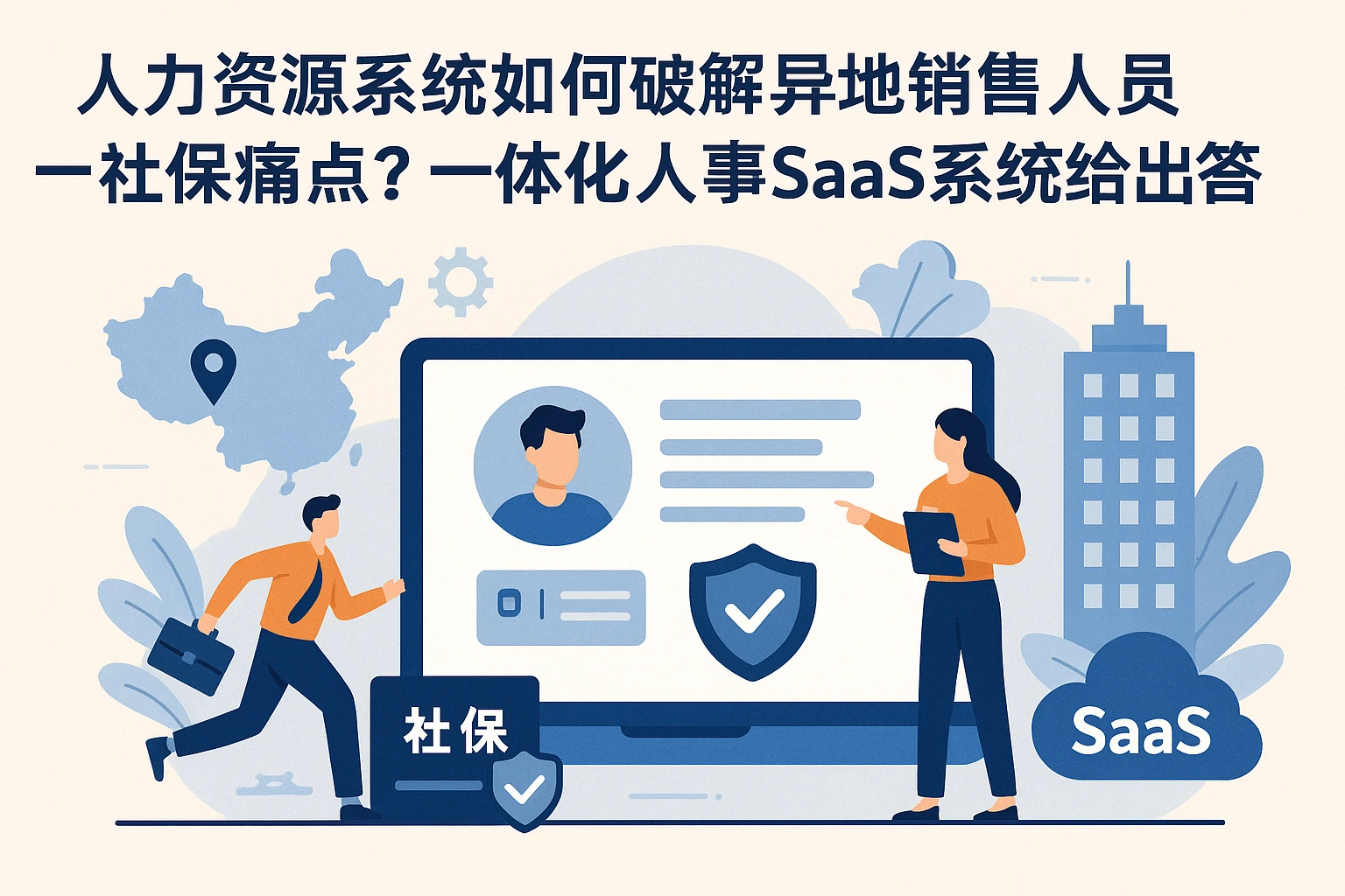 人力资源系统如何破解异地销售人员社保痛点？一体化人事SaaS系统给出答案