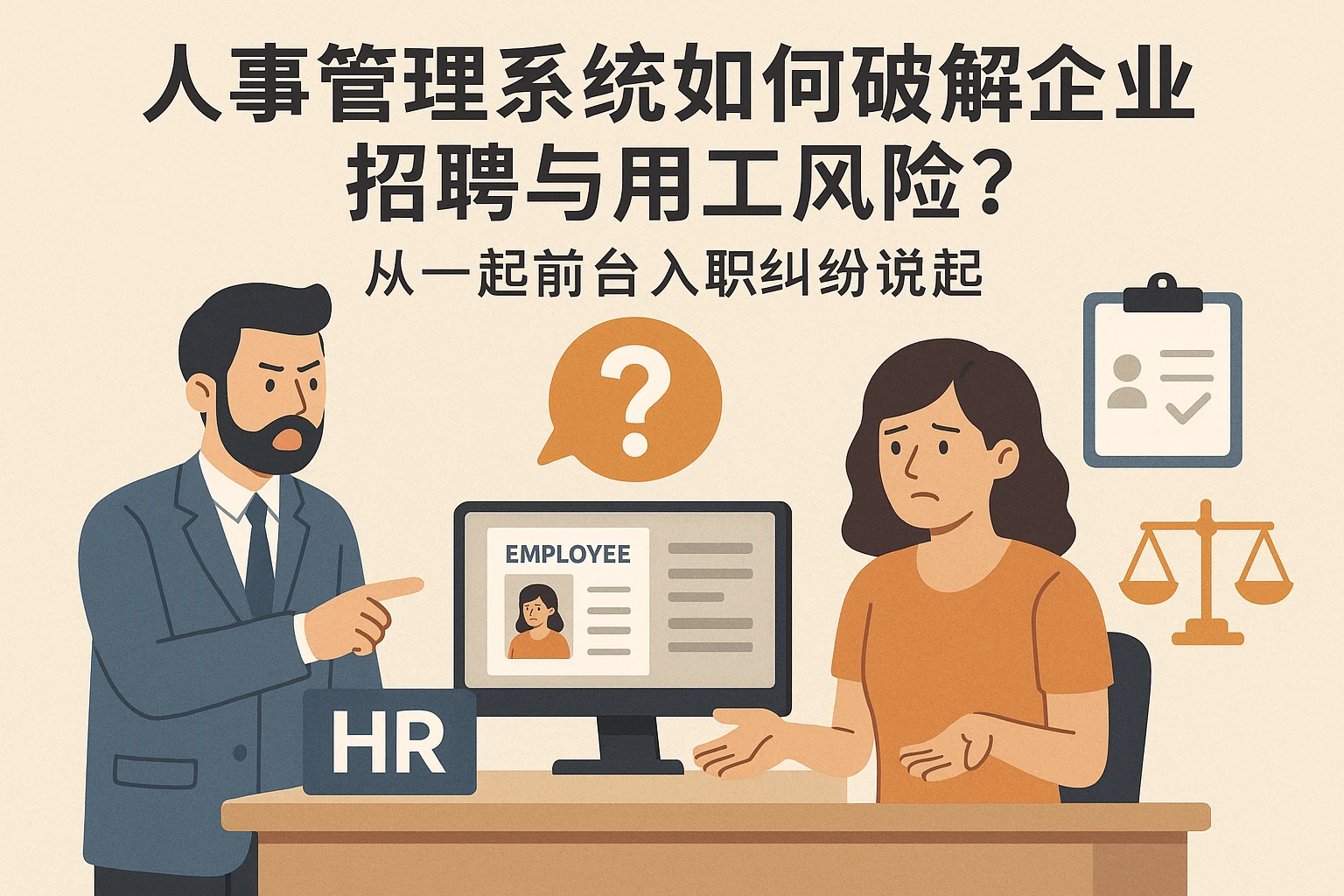 人事管理系统如何破解企业招聘与用工风险？从一起前台入职纠纷说起