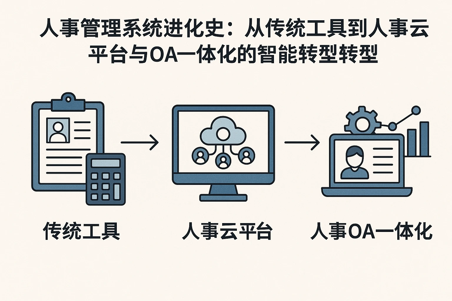 人事管理系统进化史：从传统工具到人事云平台与OA一体化的智能转型