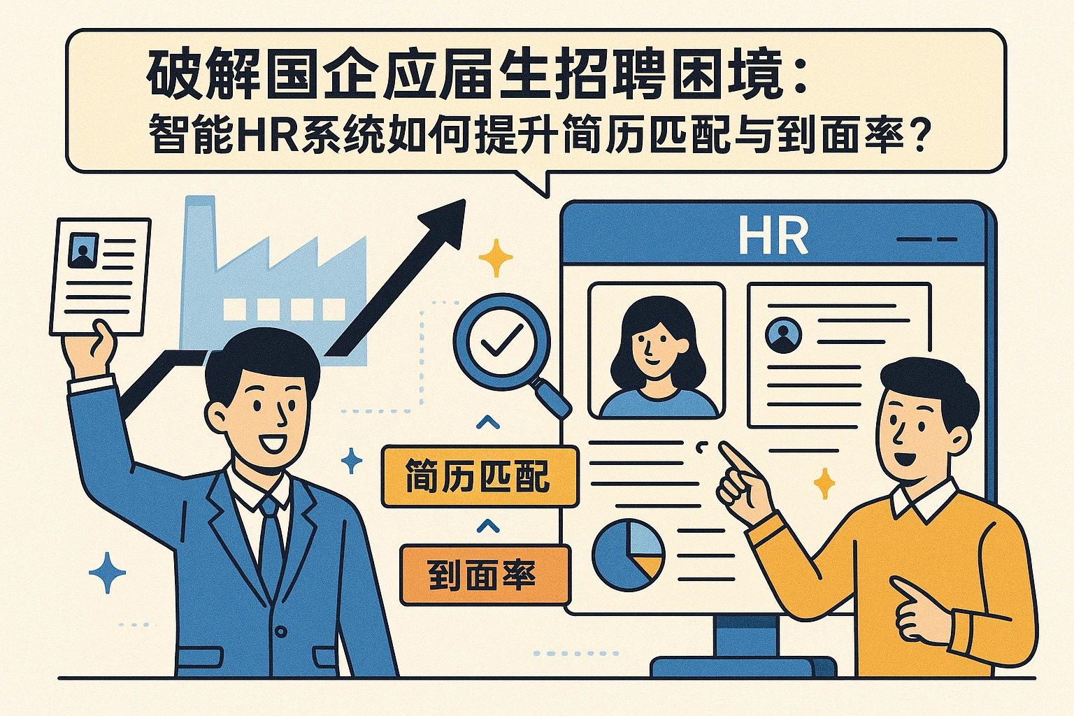 破解国企应届生招聘困境：智能HR系统如何提升简历匹配与到面率？
