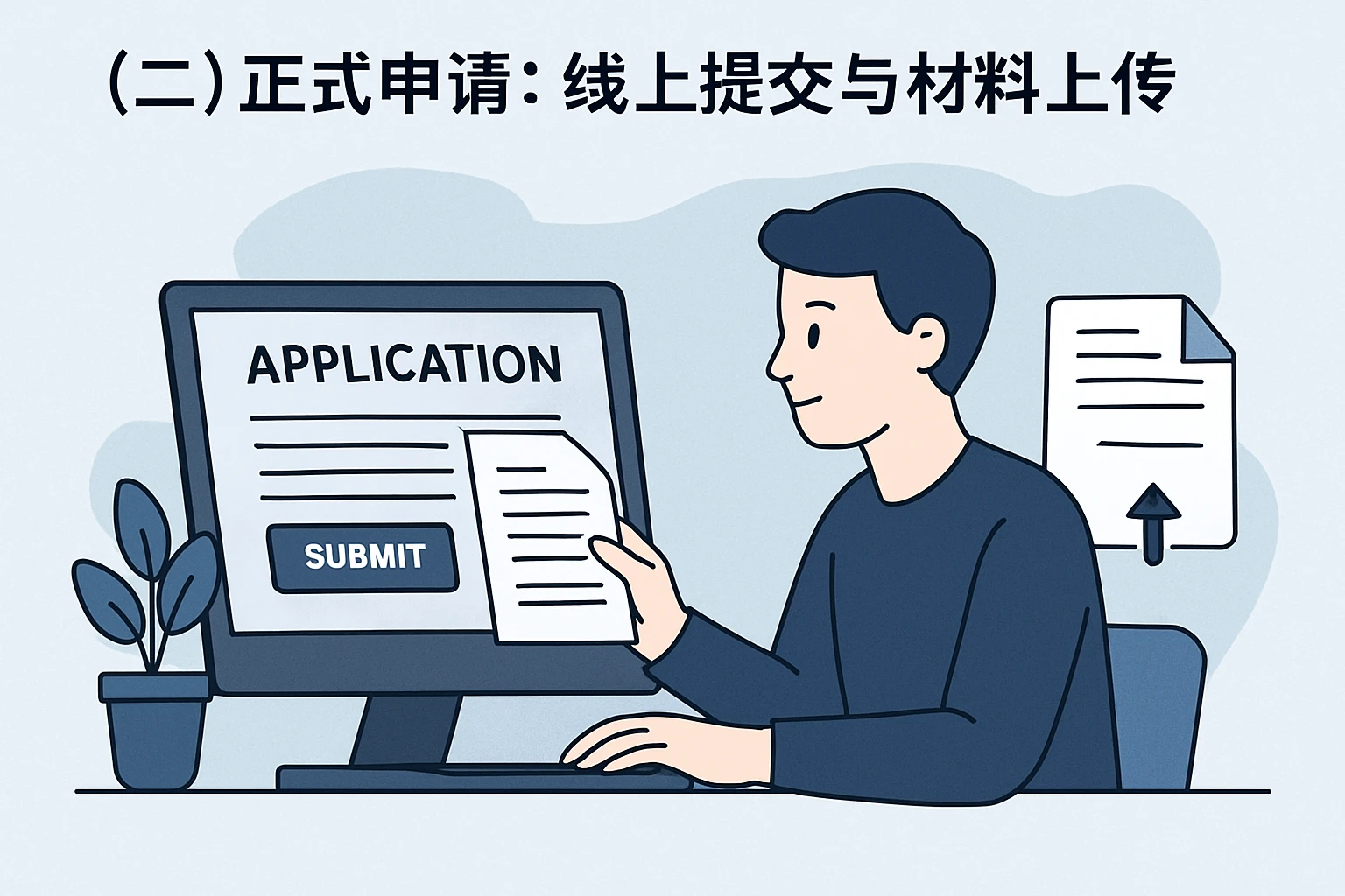 （二）正式申请：线上提交与材料上传