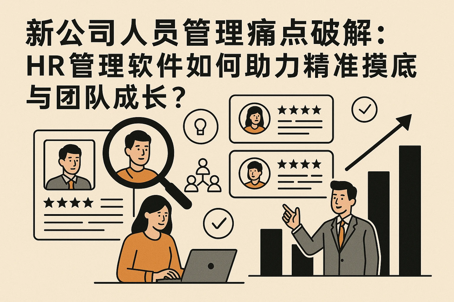 新公司人员管理痛点破解：HR管理软件如何助力精准摸底与团队成长？