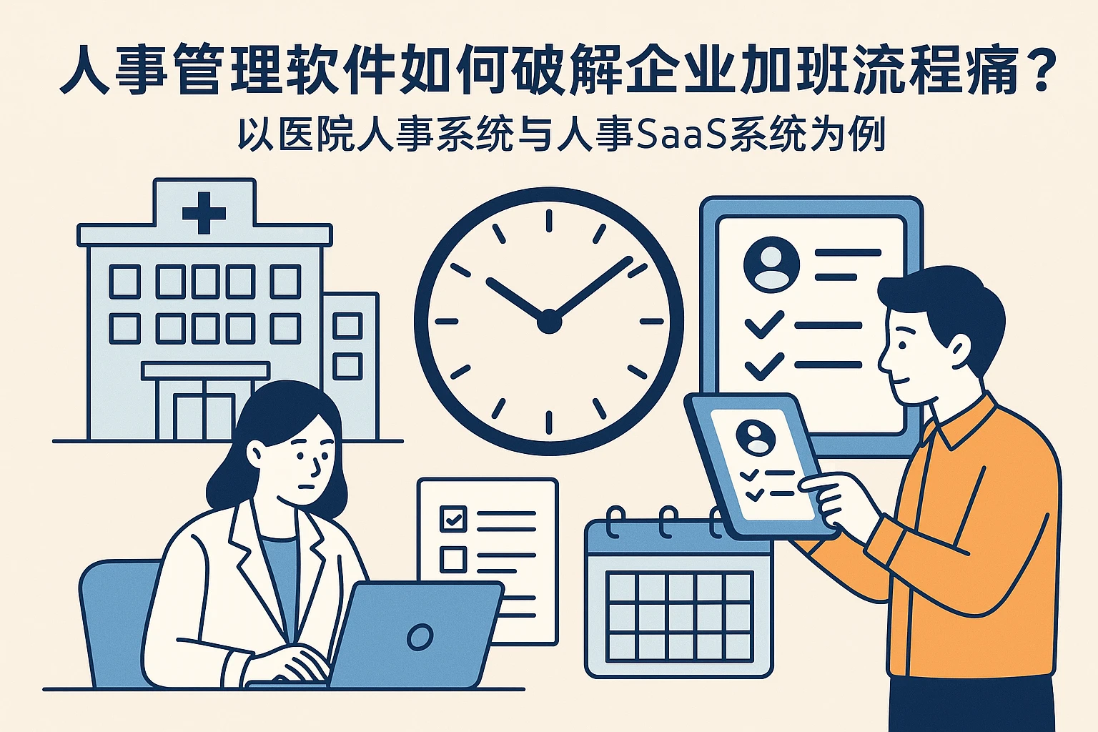 人事管理软件如何破解企业加班流程痛点？以医院人事系统与人事SaaS系统为例