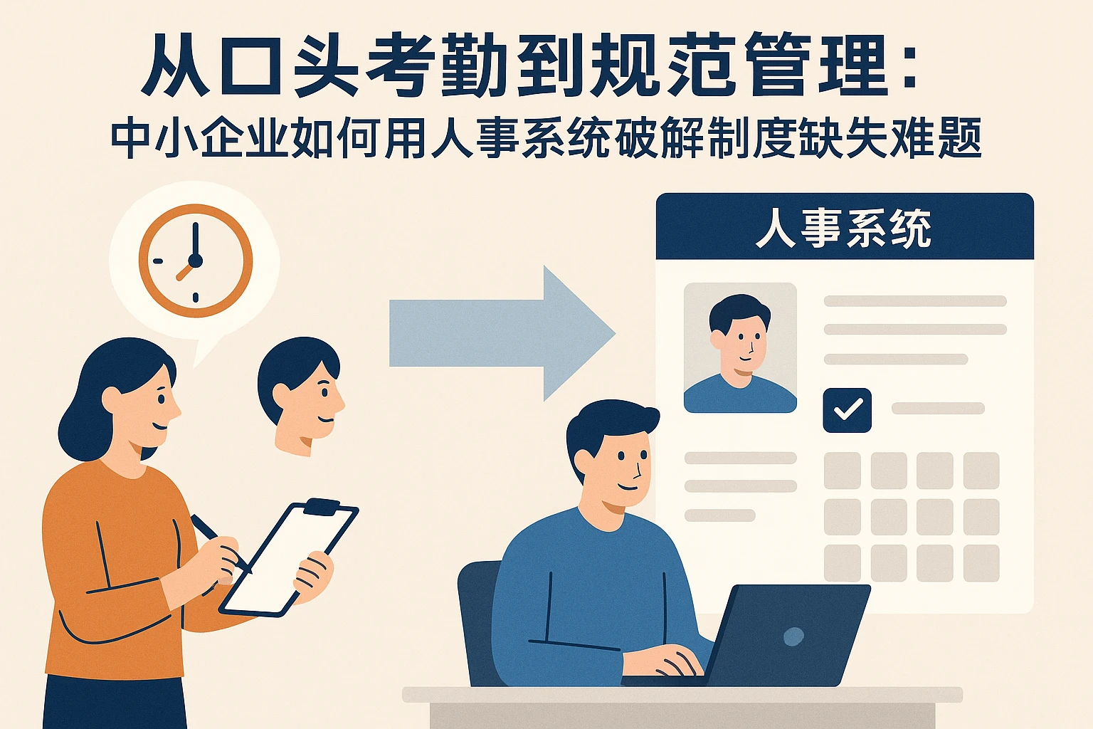 从口头考勤到规范管理：中小企业如何用人事系统破解制度缺失难题