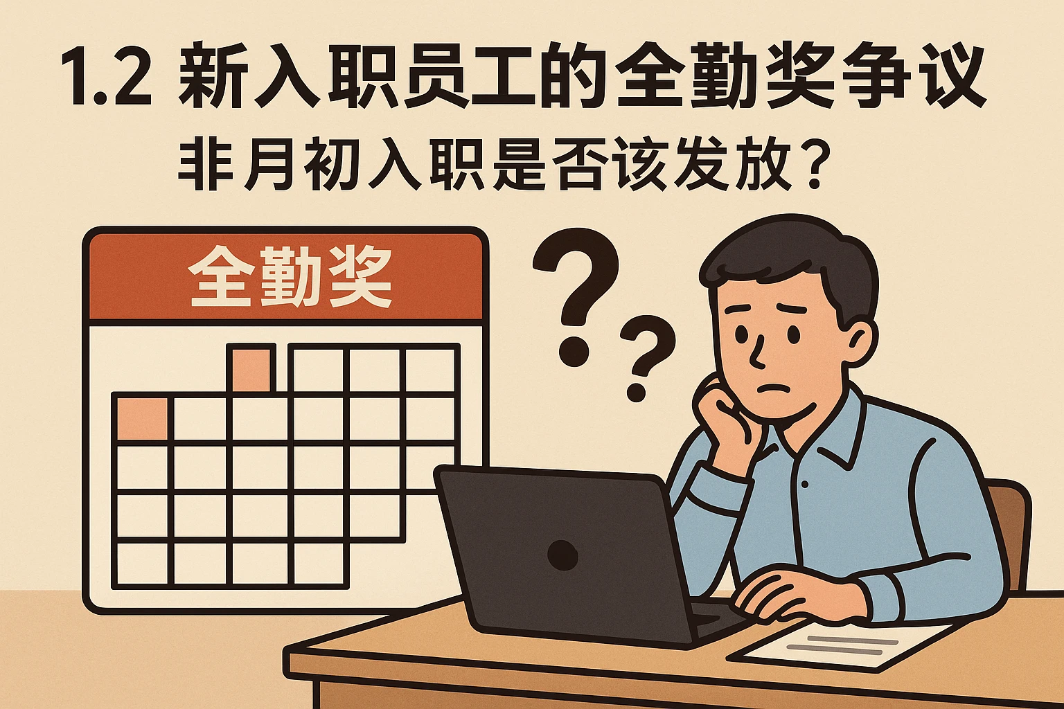 1.2 新入职员工的全勤奖争议：非月初入职是否该发放？