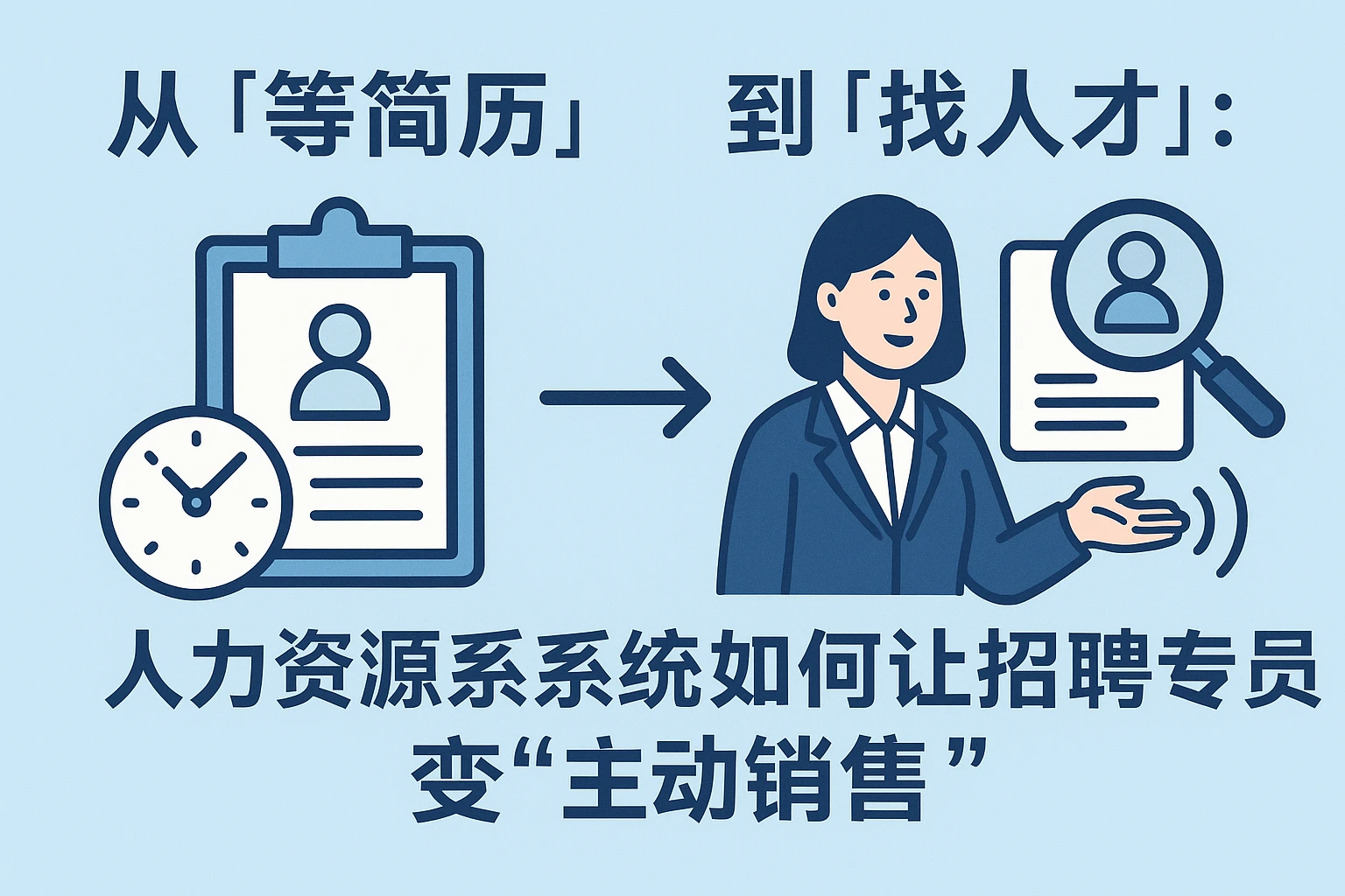 从“等简历”到“找人才”：人力资源系统如何让招聘专员变“主动销售”