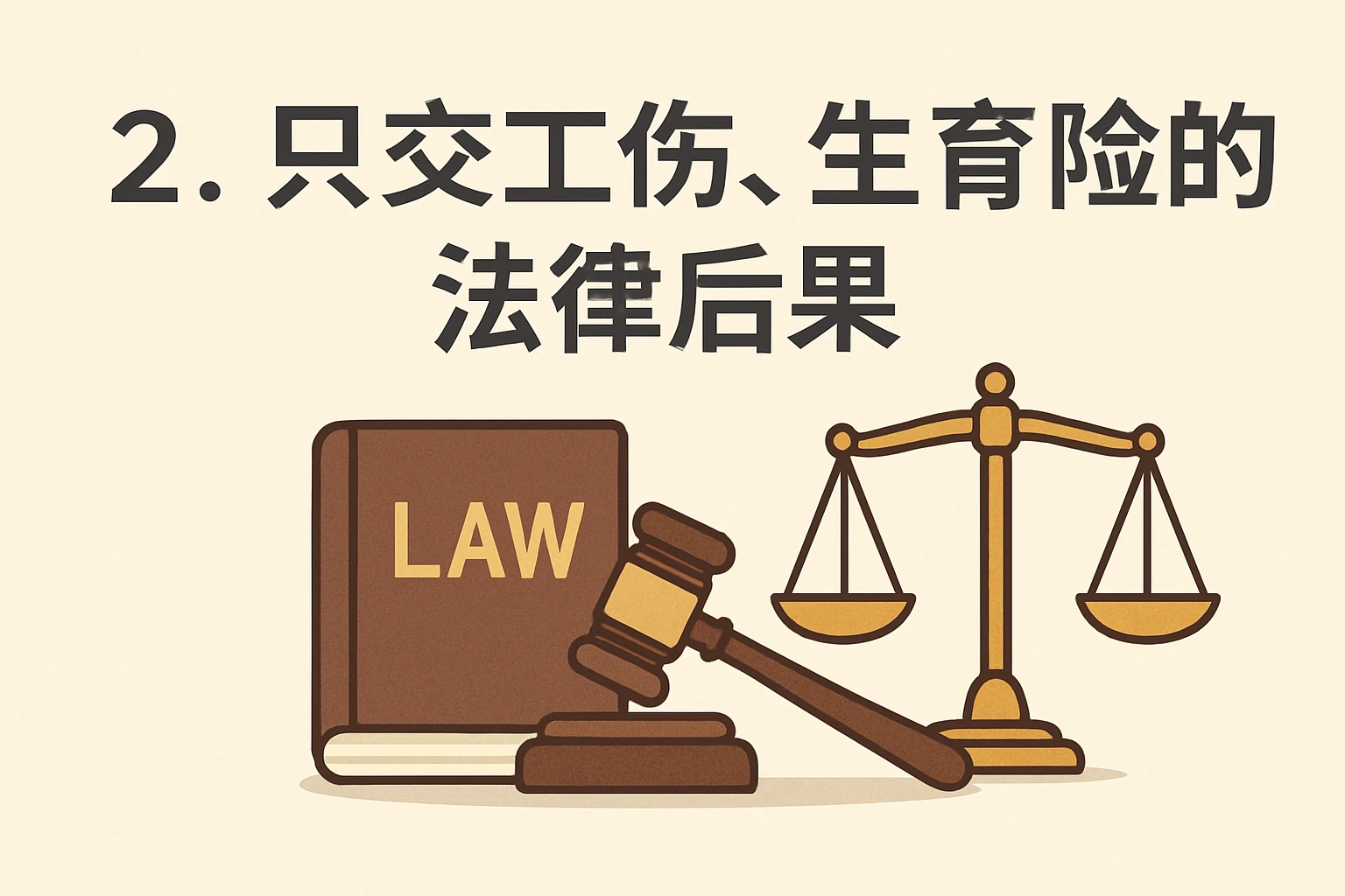 2. 只交工伤、生育险的法律后果