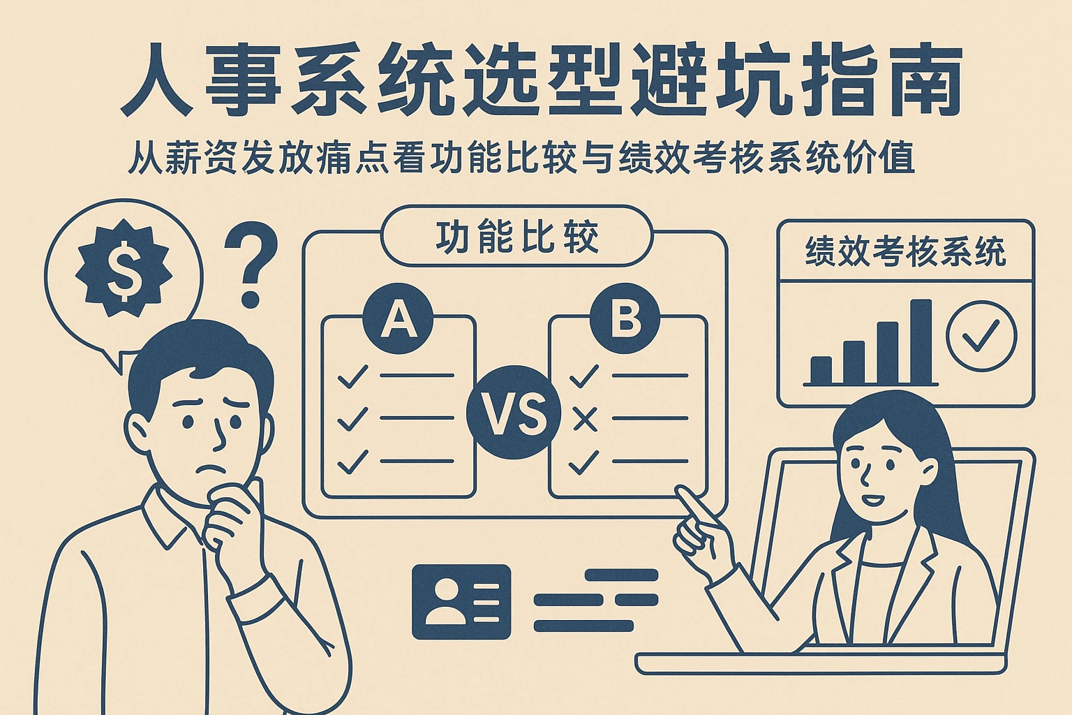 人事系统选型避坑指南：从薪资发放痛点看功能比较与绩效考核系统价值