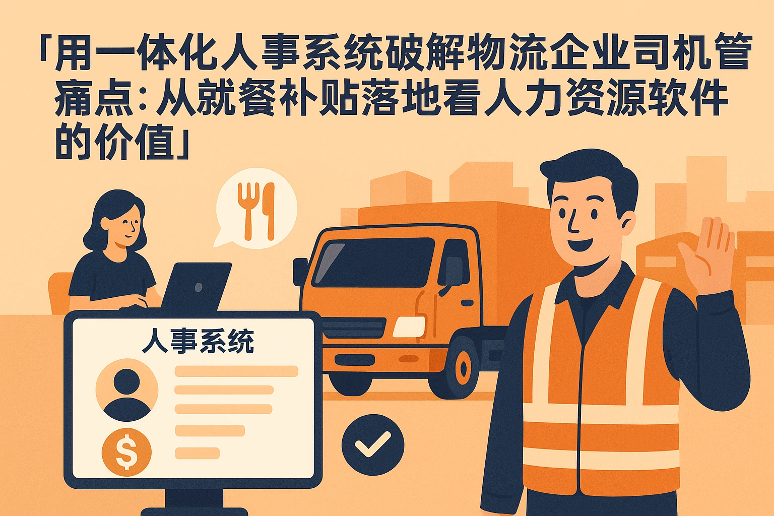 用一体化人事系统破解物流企业司机管理痛点：从就餐补贴落地看人力资源软件的价值