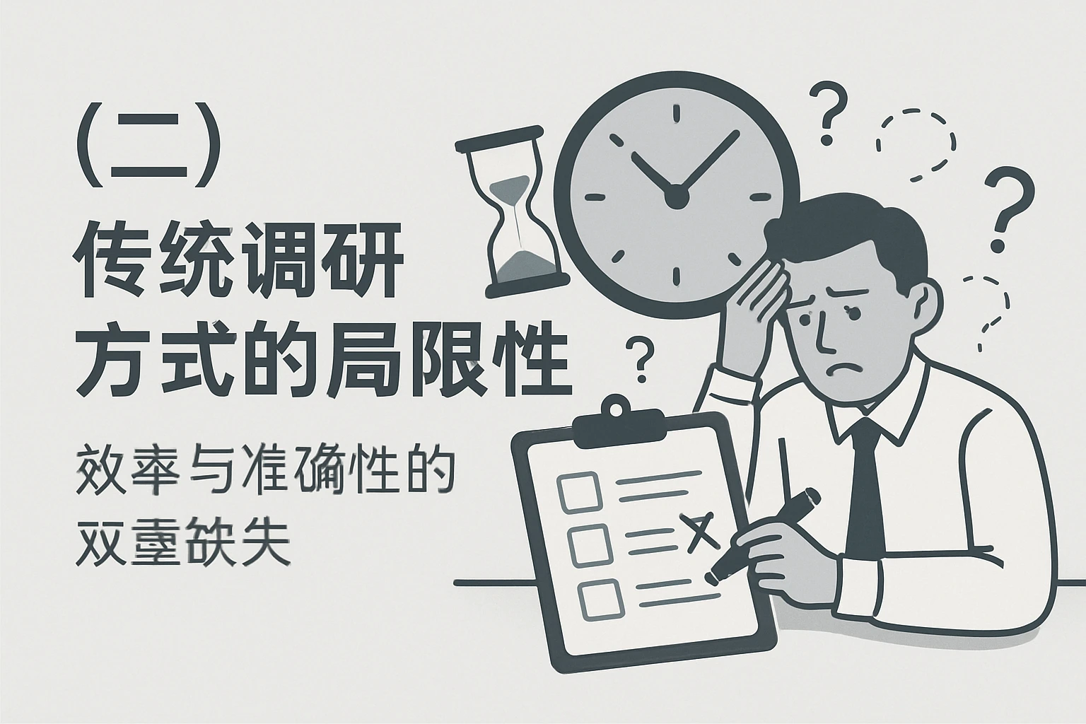 （二）传统调研方式的局限性：效率与准确性的双重缺失