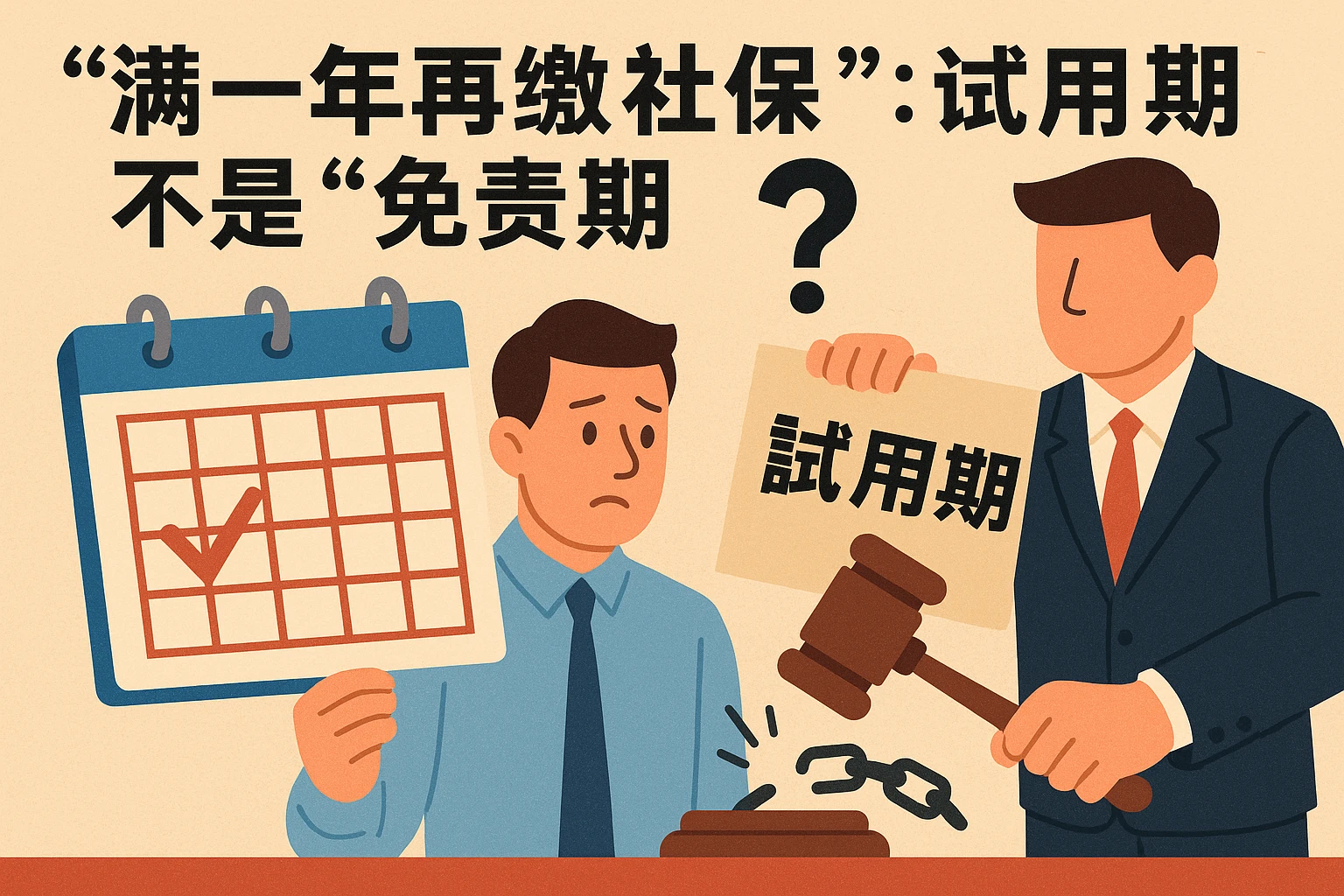 2. “满一年再缴社保”:试用期不是“免责期”