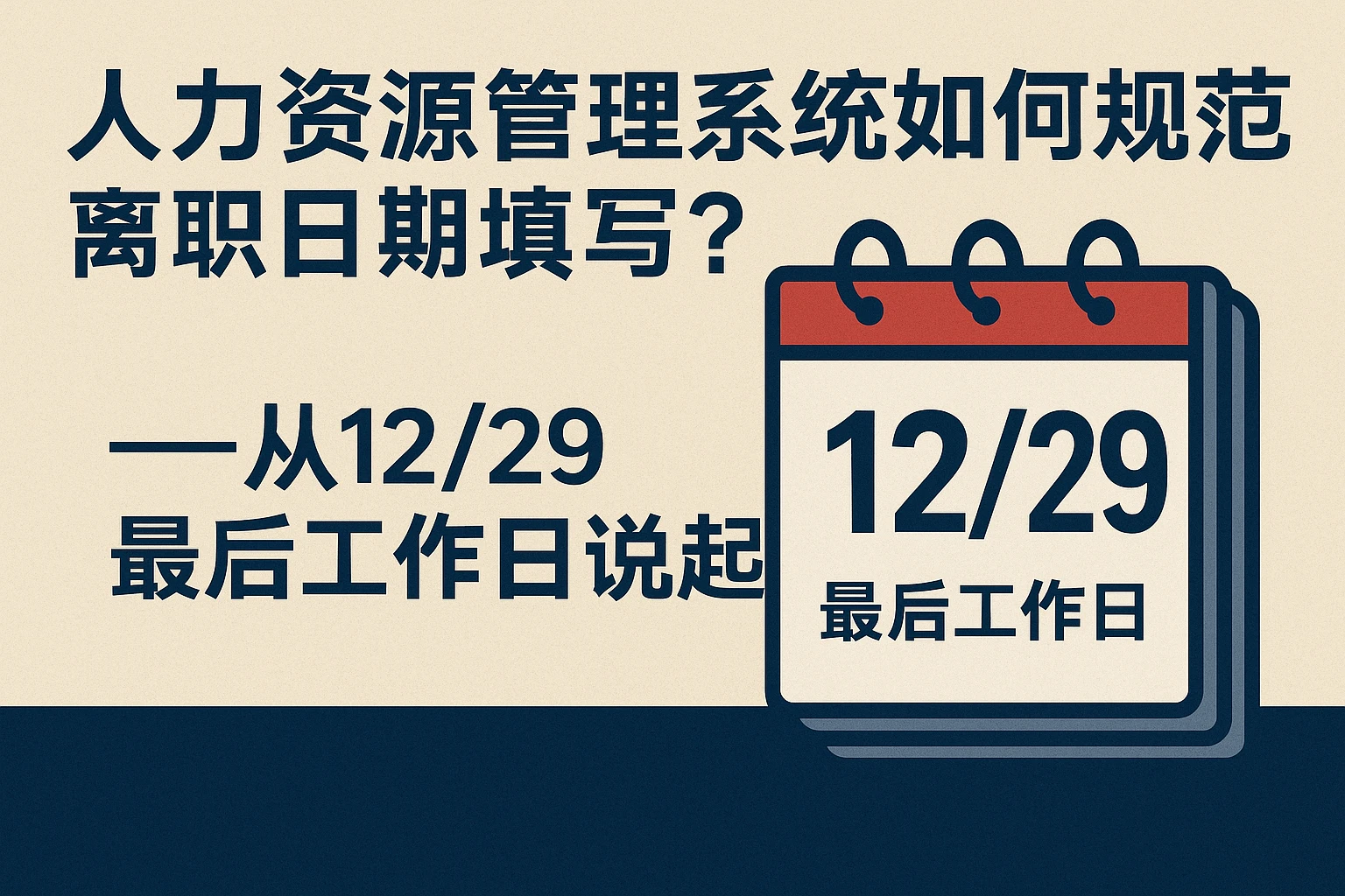 人力资源管理系统如何规范离职日期填写？——从12/29最后工作日说起