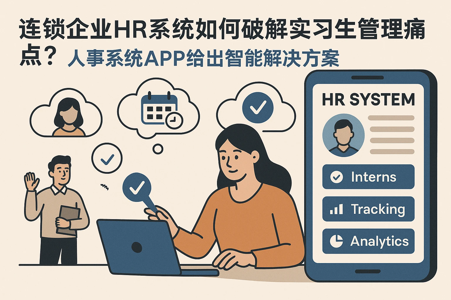 连锁企业HR系统如何破解实习生管理痛点？人事系统APP给出智能解决方案