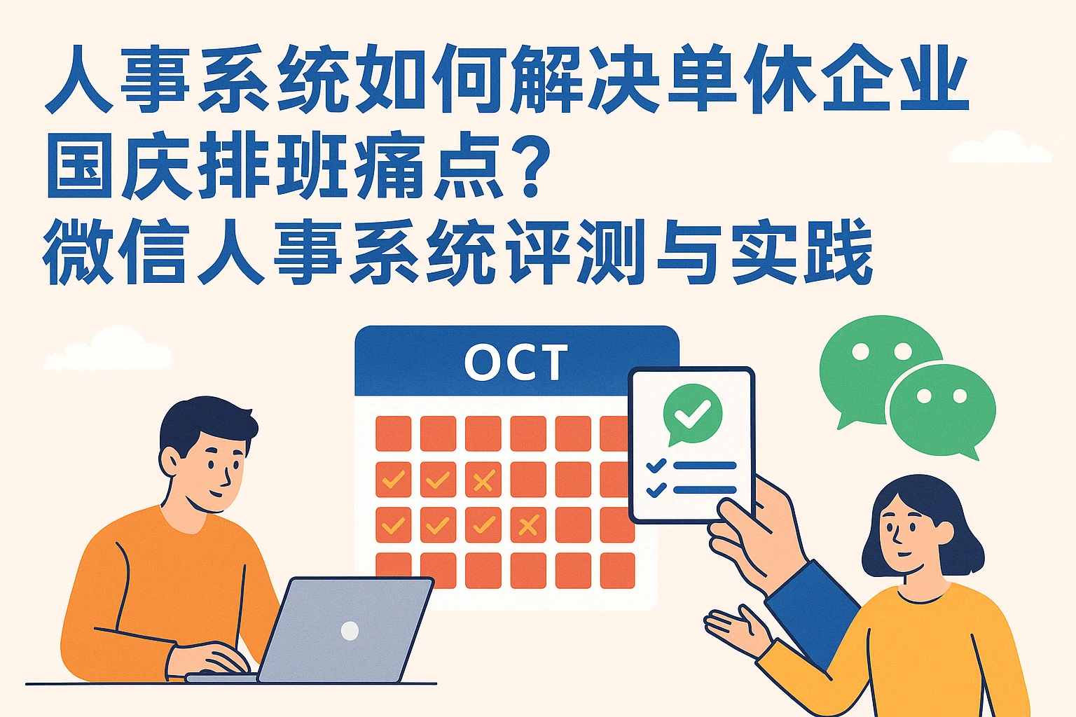 人事系统如何解决单休企业国庆排班痛点？微信人事系统评测与实践