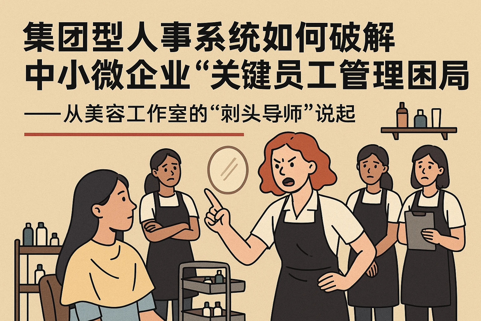集团型人事系统如何破解中小微企业“关键员工管理困局”？——从美容工作室的“刺头导师”说起