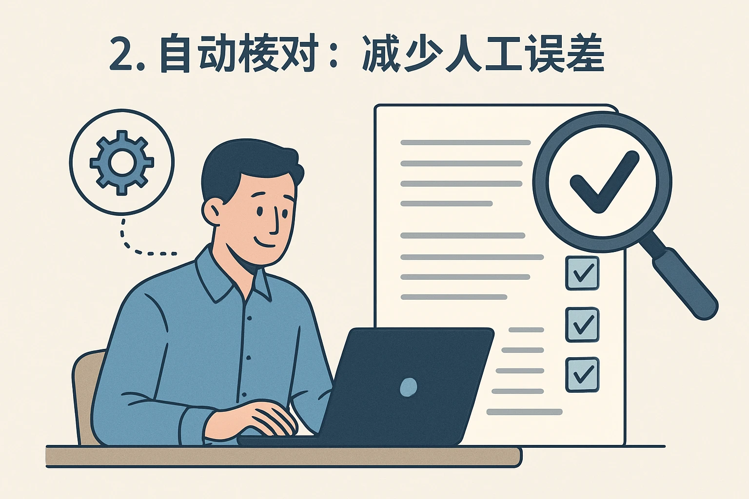 2. 自动核对：减少人工误差