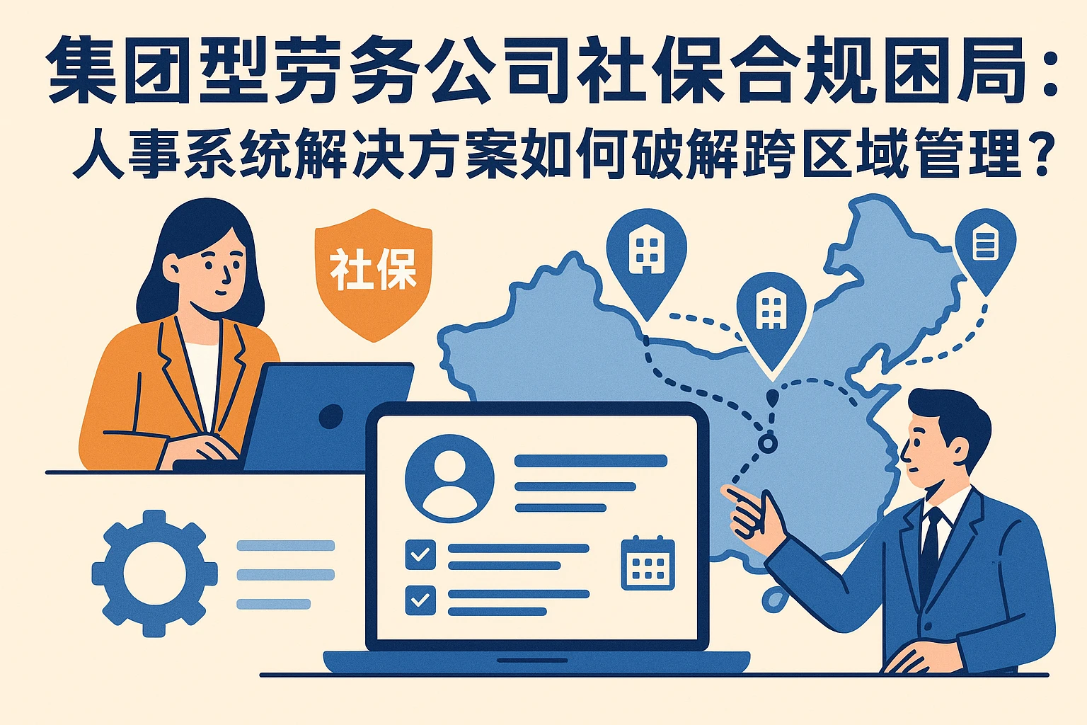 集团型劳务公司社保合规困局：人事系统解决方案如何破解跨区域管理难题？
