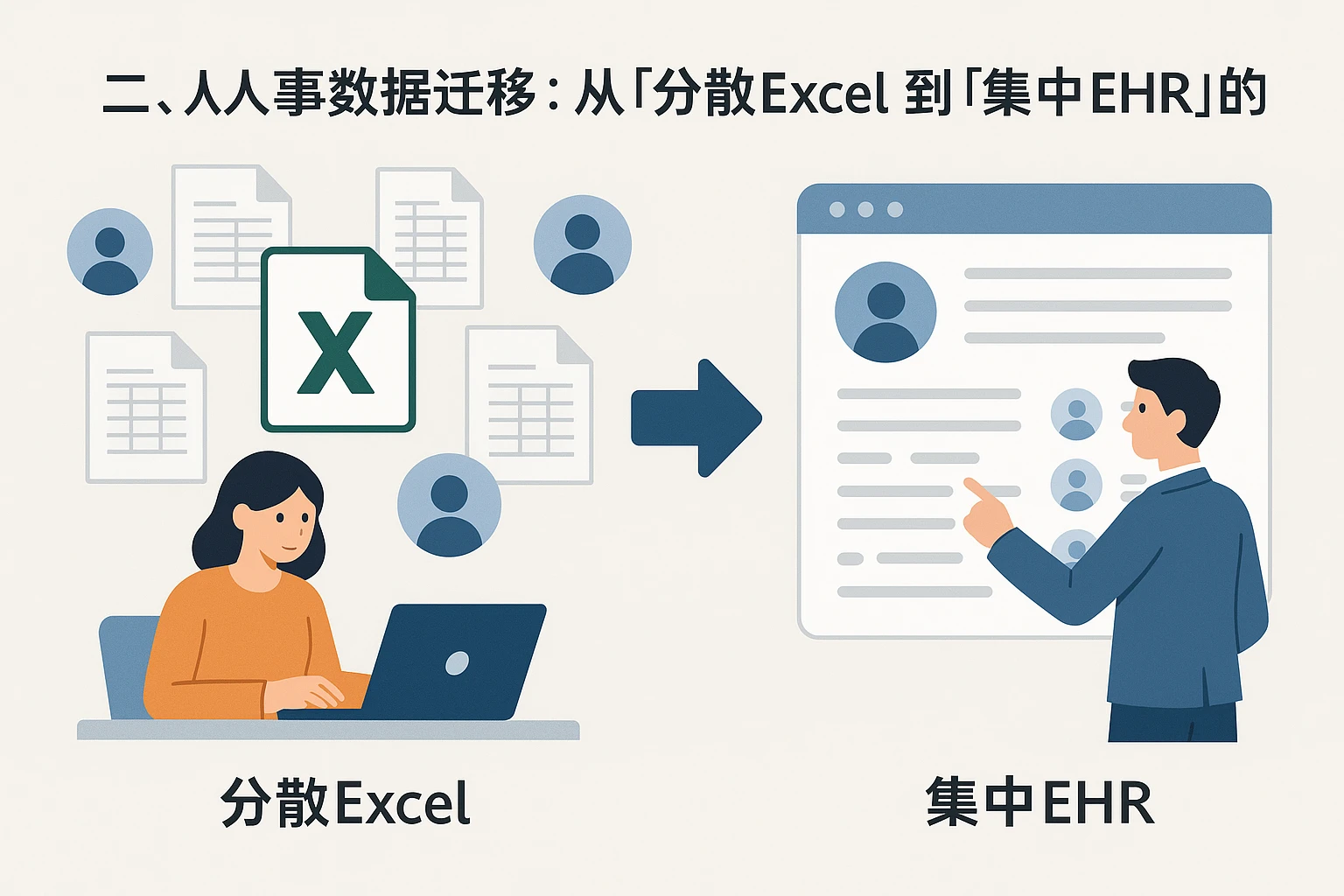 二、人事数据迁移：从“分散Excel”到“集中EHR”的跨越