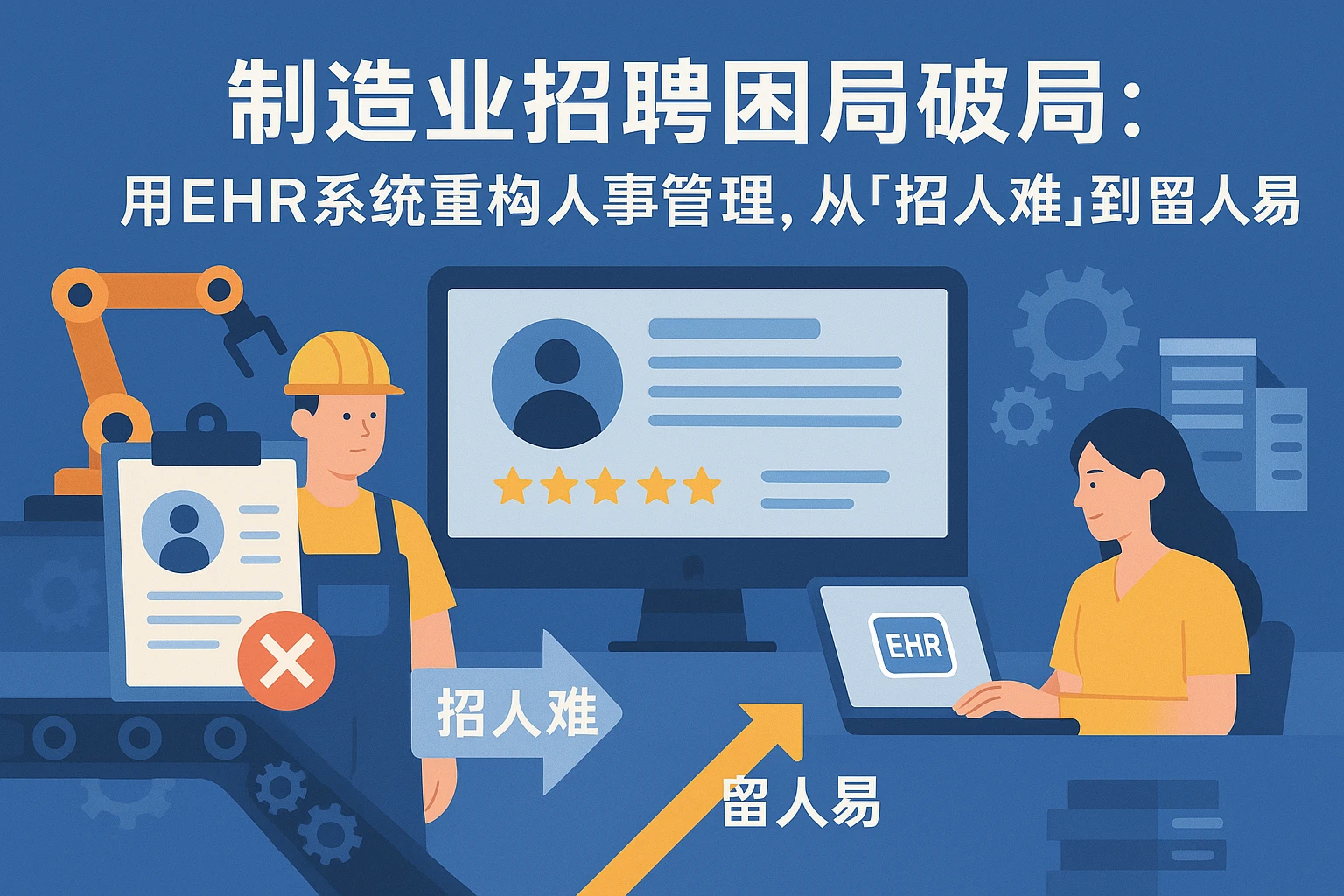 制造业招聘困局破局：用EHR系统重构人事管理，从“招人难”到“留人易”