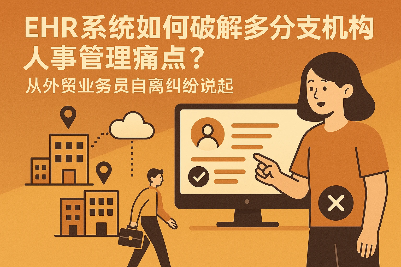 EHR系统如何破解多分支机构人事管理痛点？从外贸业务员自离纠纷说起