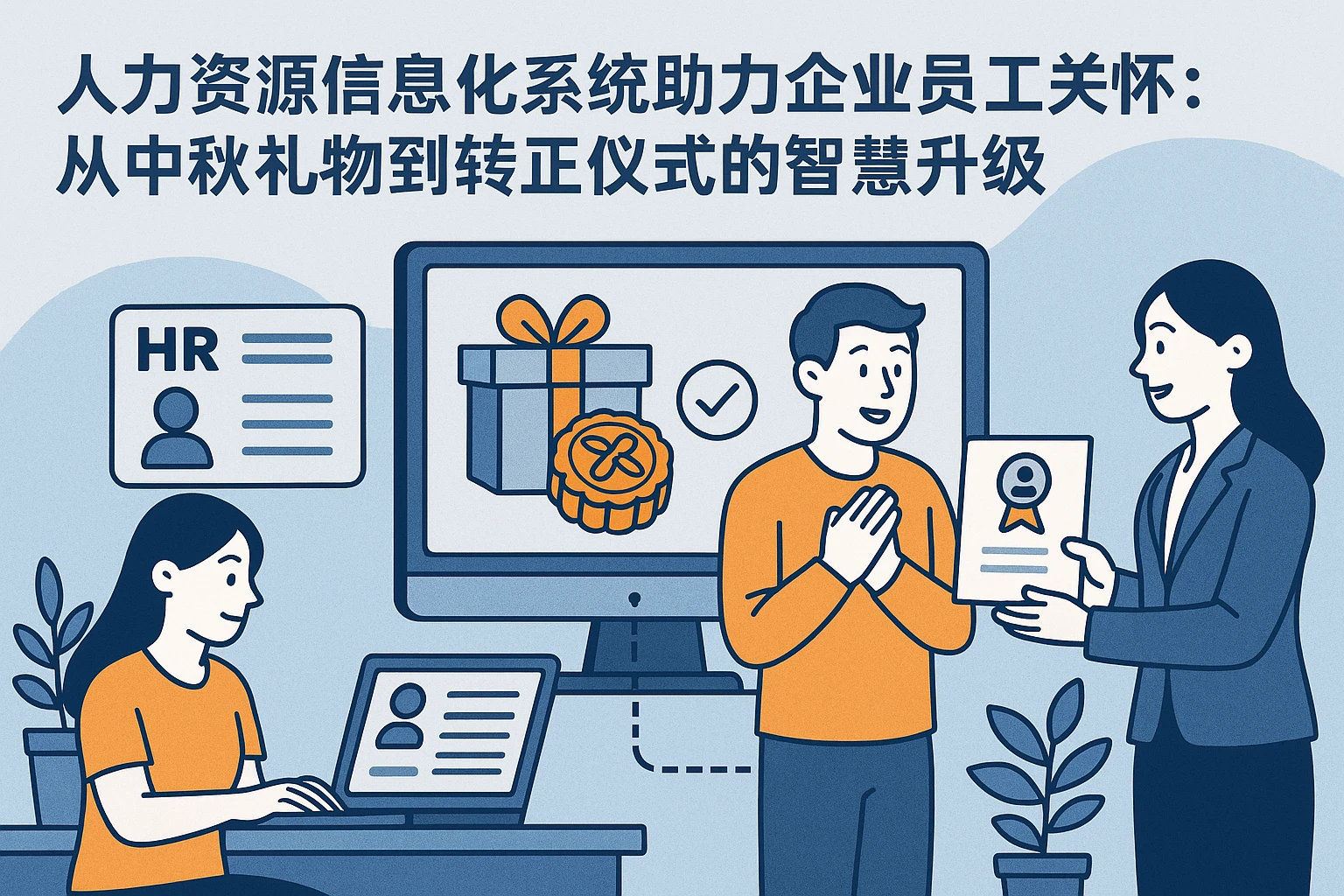 人力资源信息化系统助力企业员工关怀：从中秋礼物到转正仪式的智慧升级