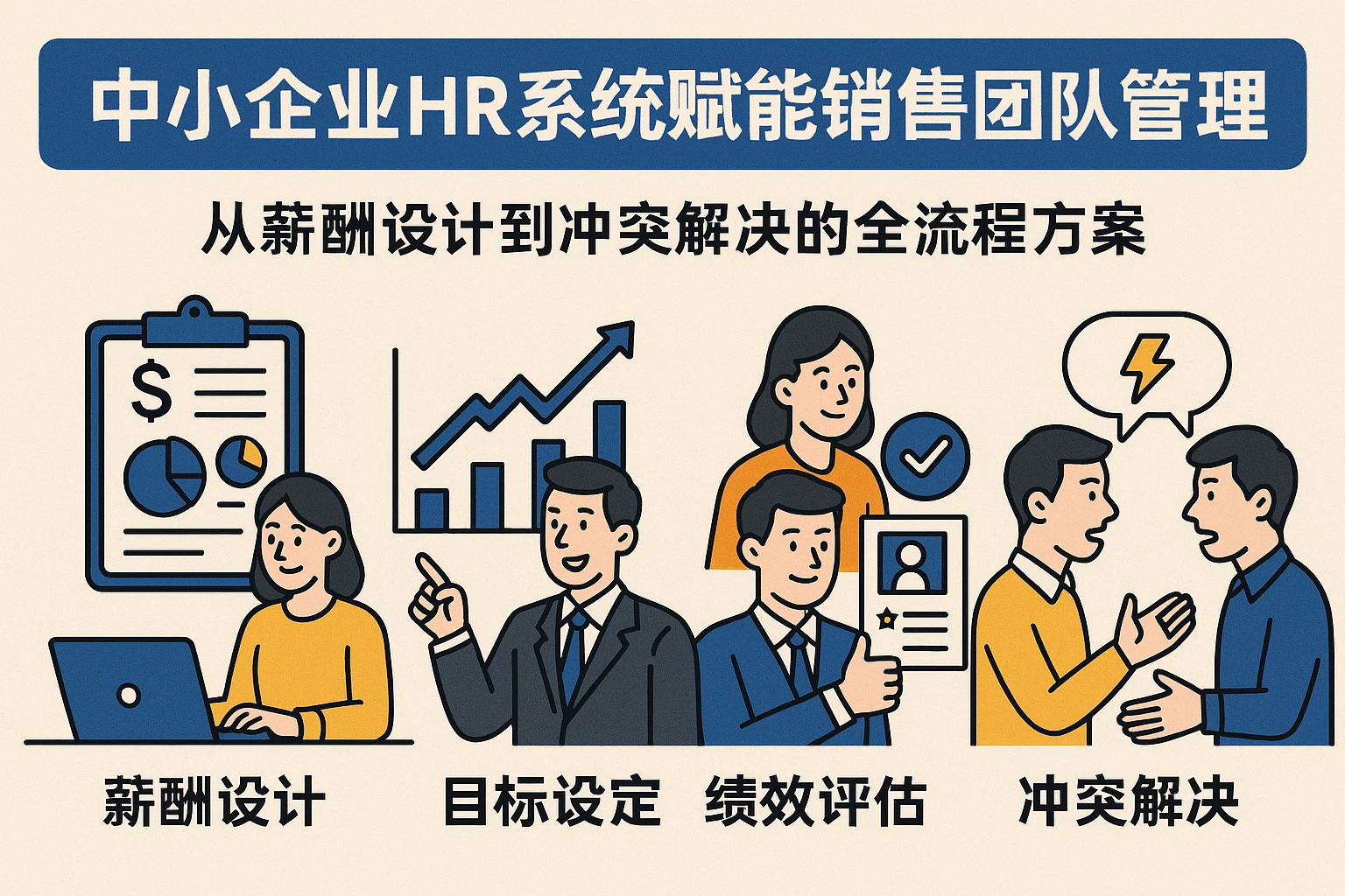 中小企业HR系统赋能销售团队管理：从薪酬设计到冲突解决的全流程方案