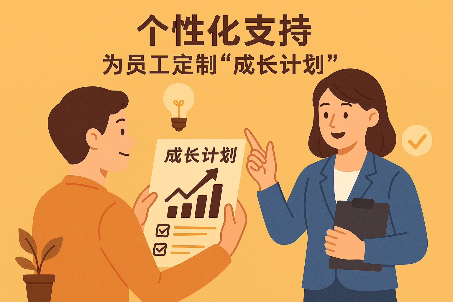 2. 个性化支持：为员工定制“成长计划”