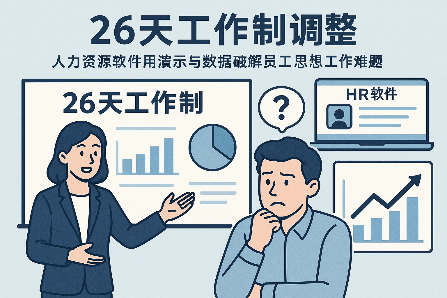 26天工作制调整：人力资源软件用演示与数据破解员工思想工作难题
