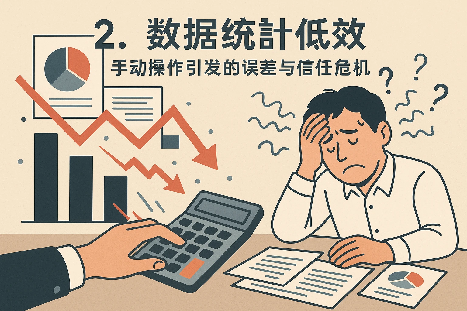 2. 数据统计低效：手动操作引发的误差与信任危机