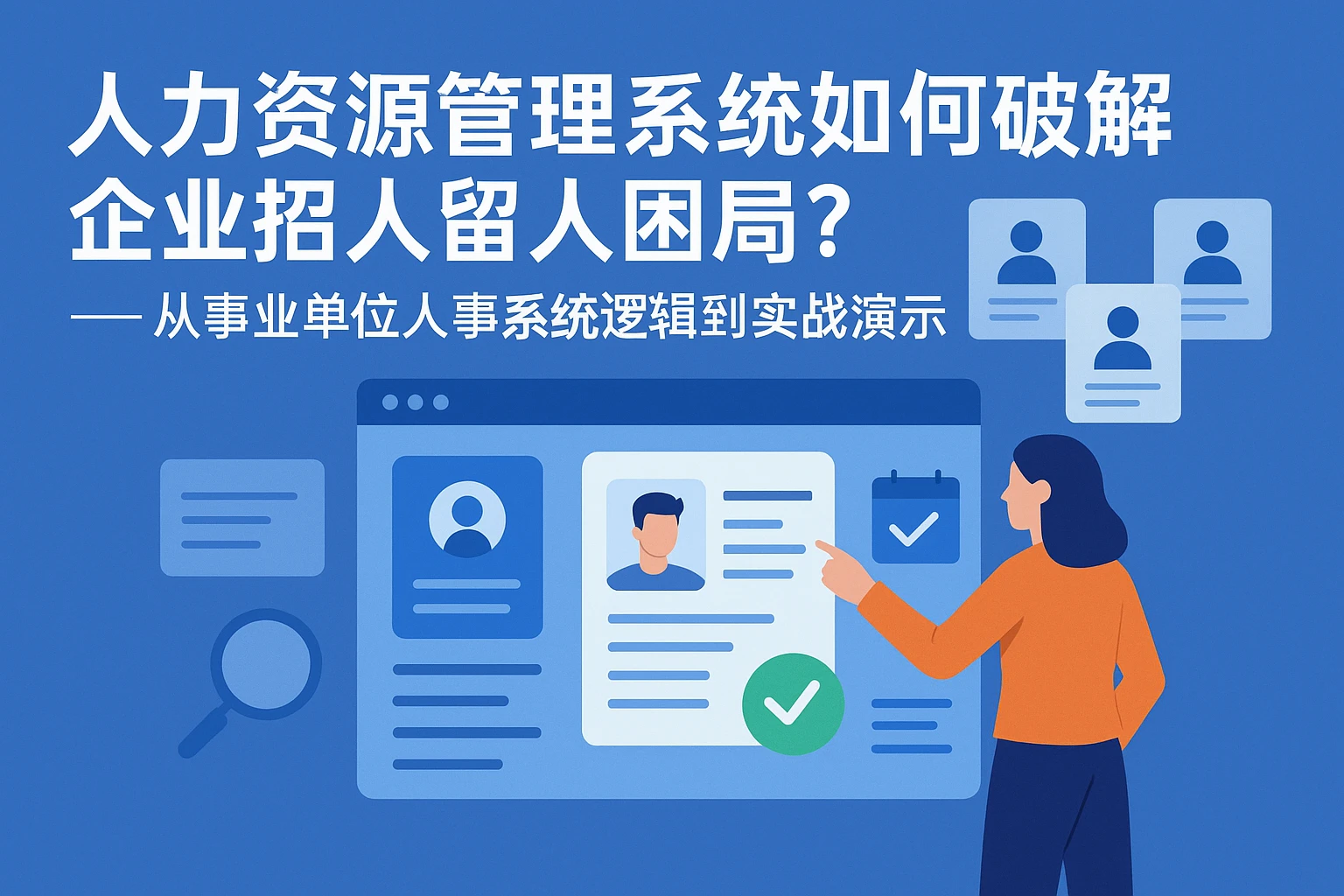 人力资源管理系统如何破解企业招人留人困局？——从事业单位人事系统逻辑到实战演示