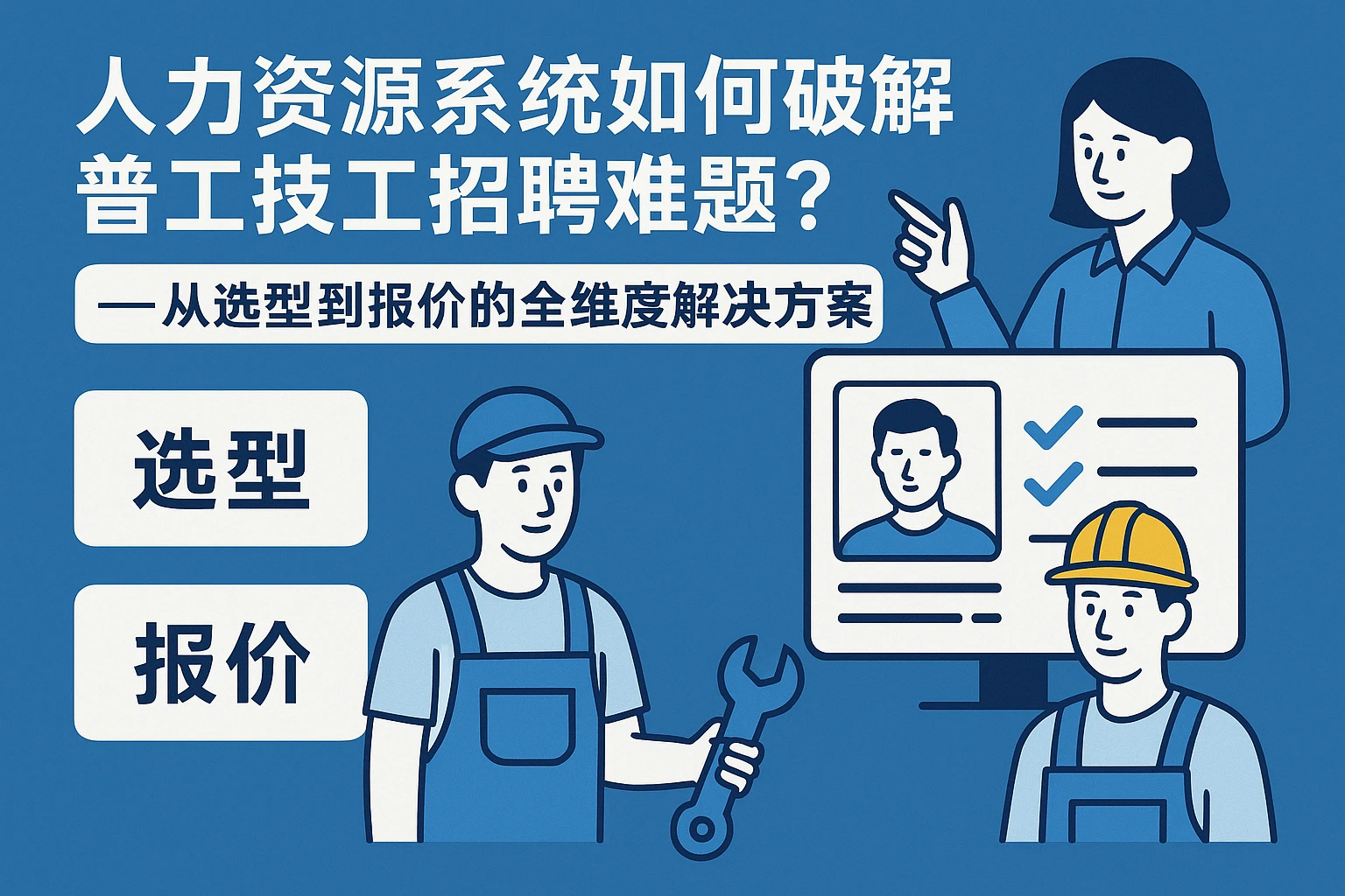 人力资源系统如何破解普工技工招聘难题？——从选型到报价的全维度解决方案