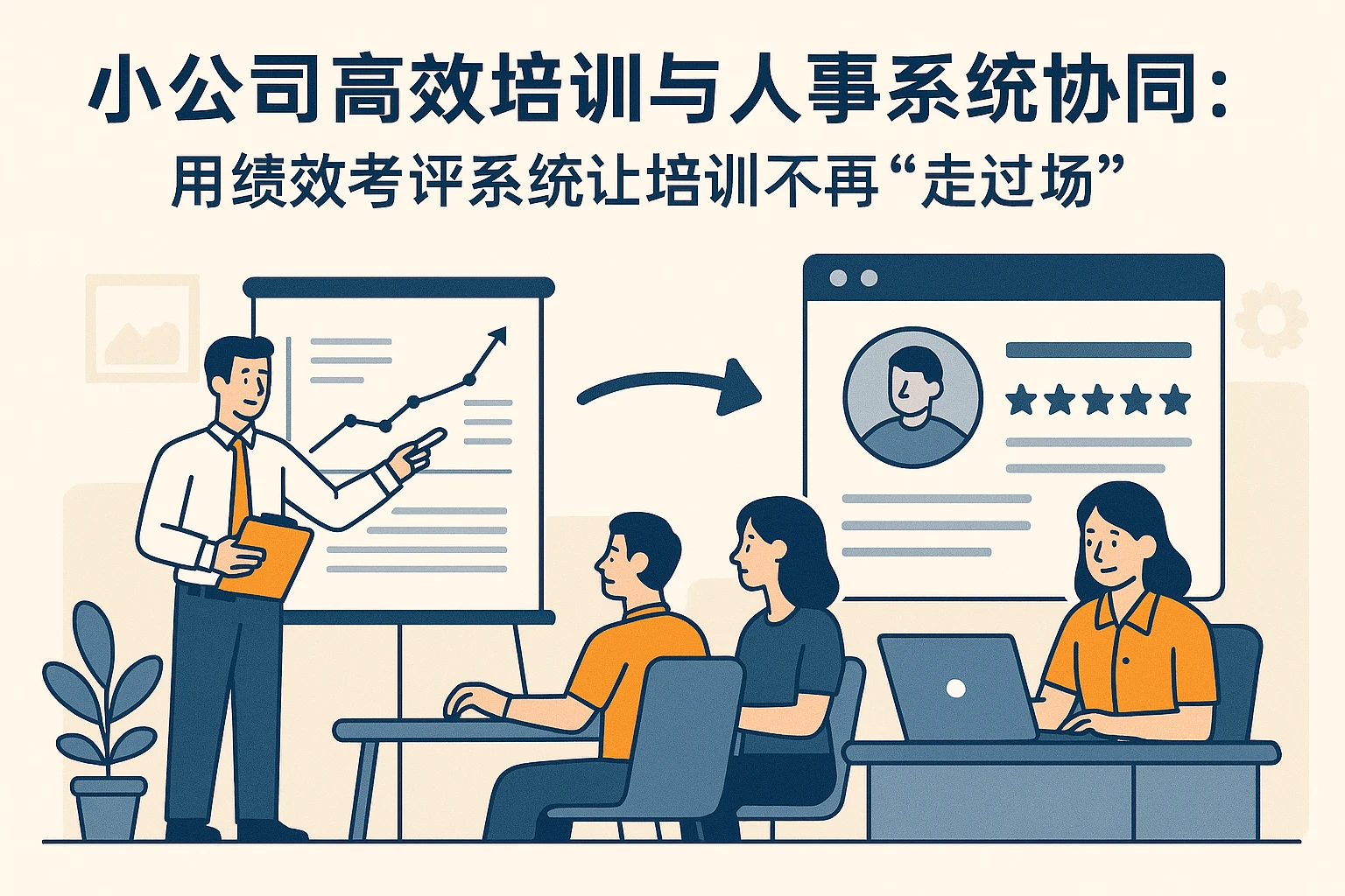 小公司高效培训与人事系统协同：用绩效考评系统让培训不再“走过场”