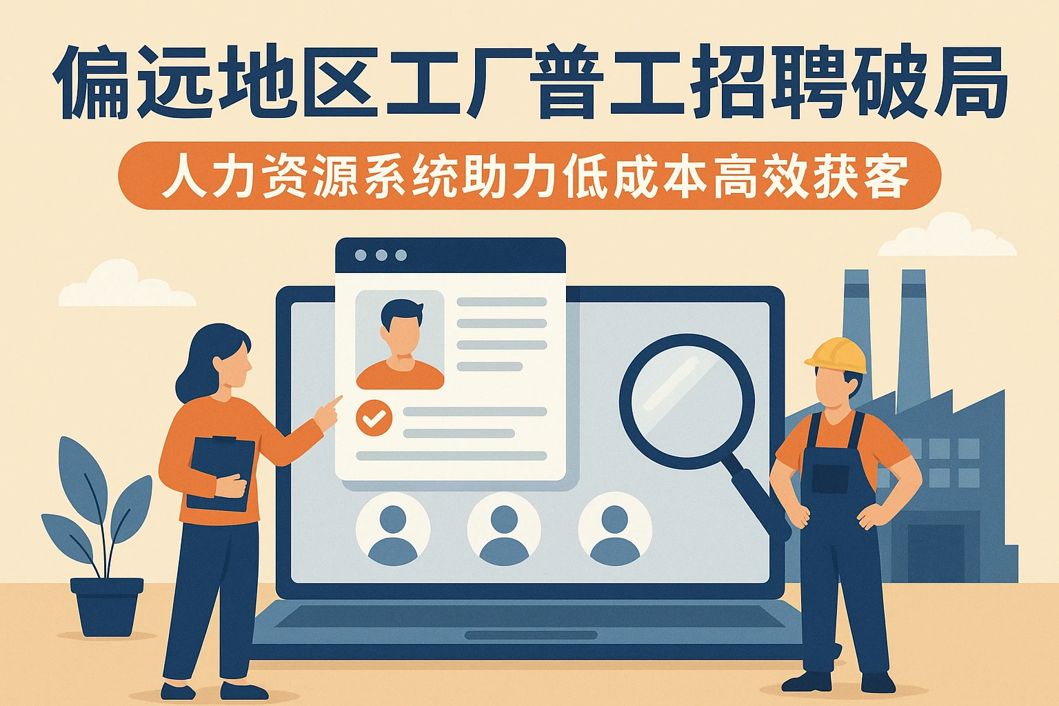 偏远地区工厂普工招聘破局：人力资源系统助力低成本高效获客