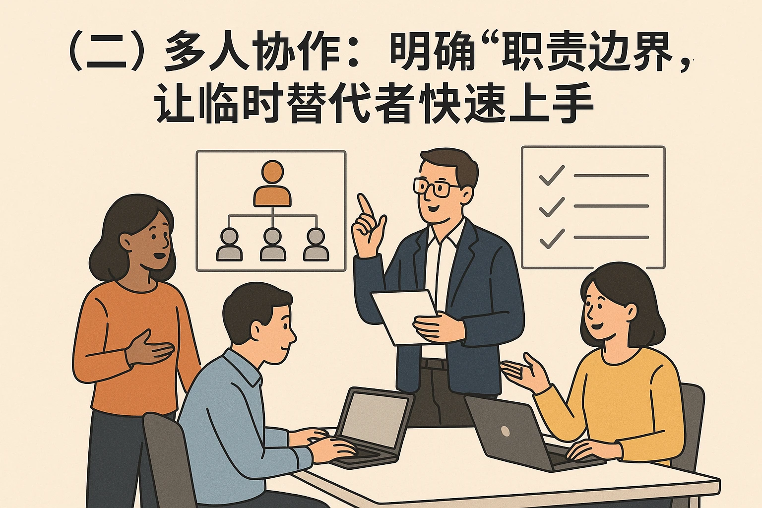 （二）多人协作：明确“职责边界”，让临时替代者快速上手