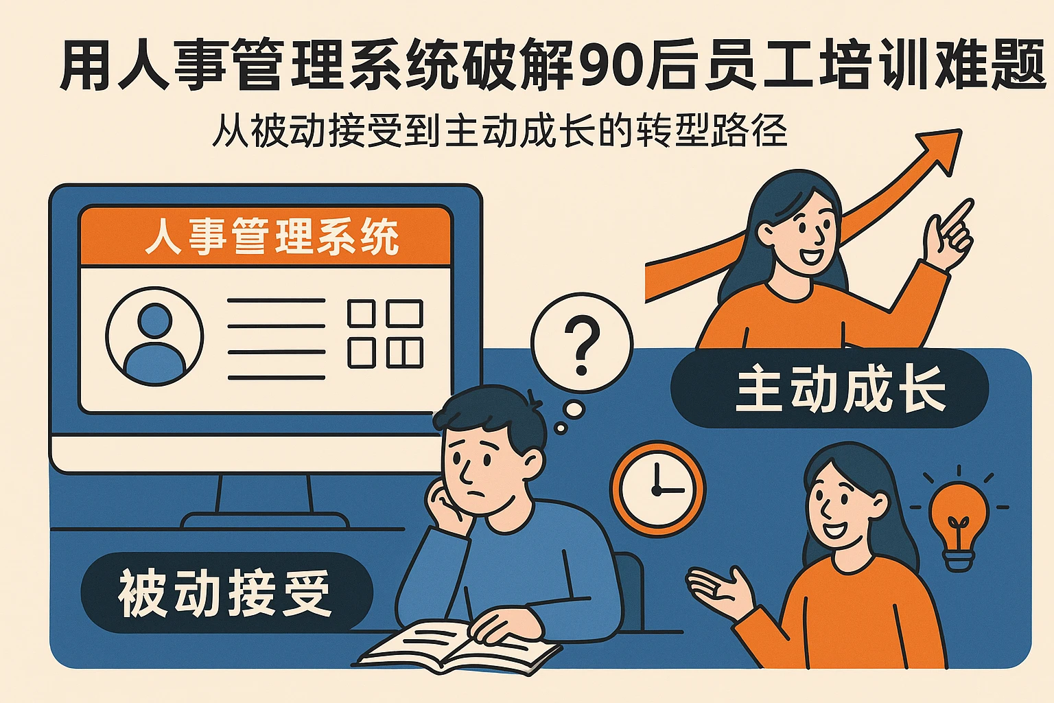 用人事管理系统破解90后员工培训难题：从被动接受到主动成长的转型路径