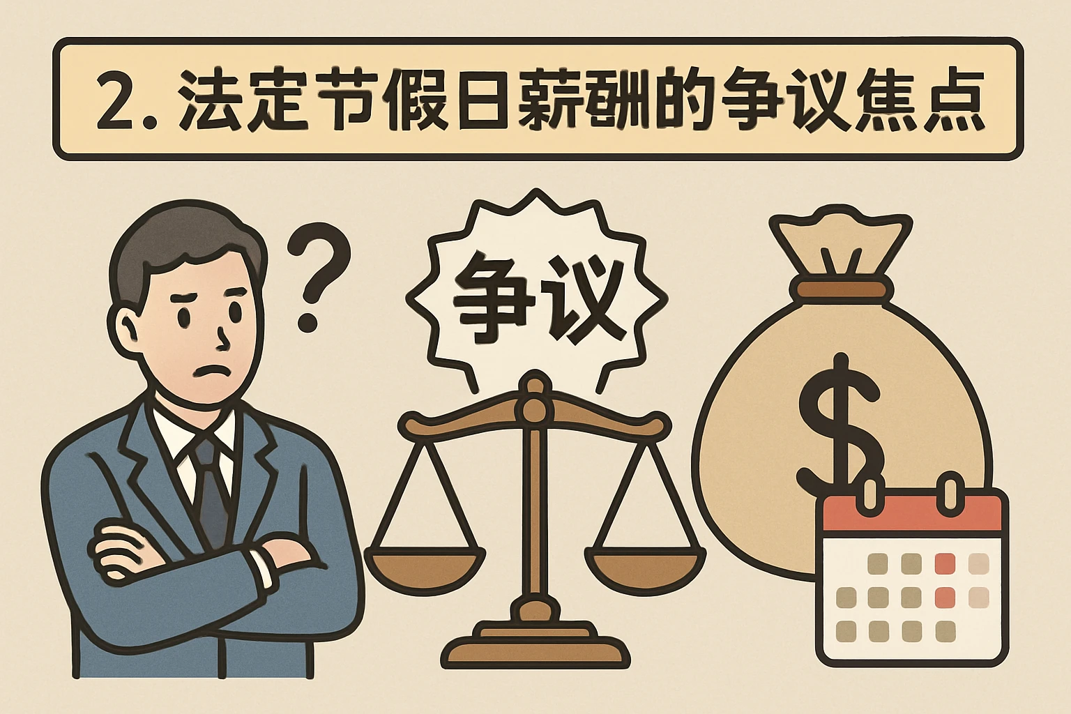 2. 法定节假日薪酬的争议焦点