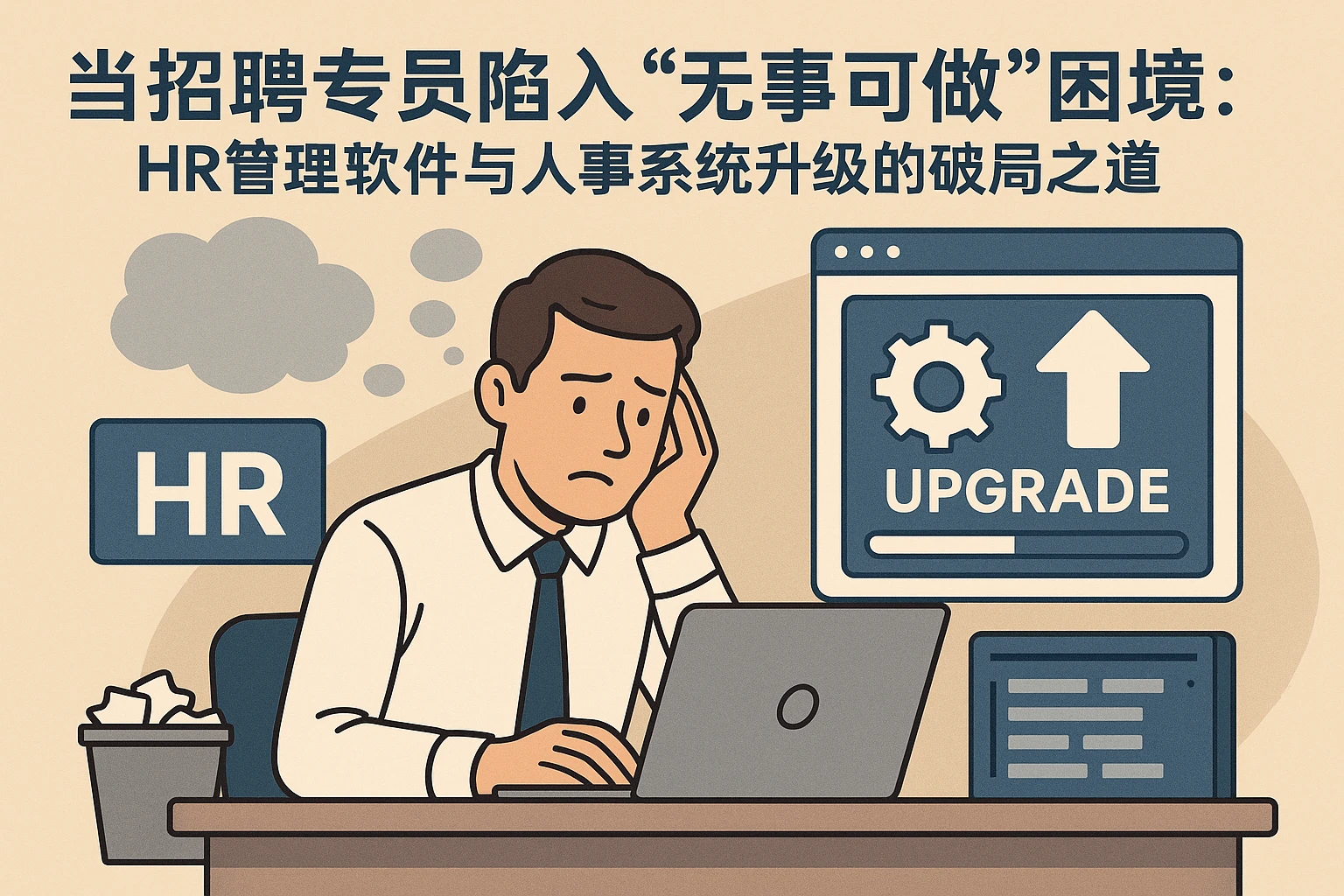 当招聘专员陷入“无事可做”困境：HR管理软件与人事系统升级的破局之道