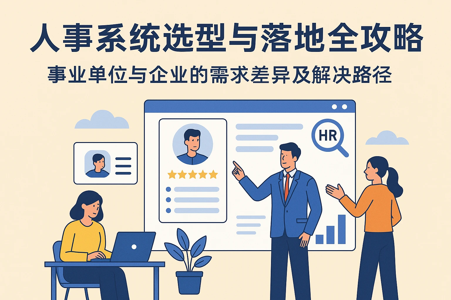 人事系统选型与落地全攻略：事业单位与企业的需求差异及解决路径