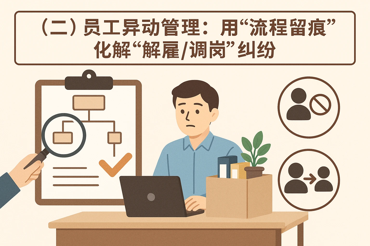 (二)员工异动管理:用“流程留痕”化解“解雇/调岗”纠纷