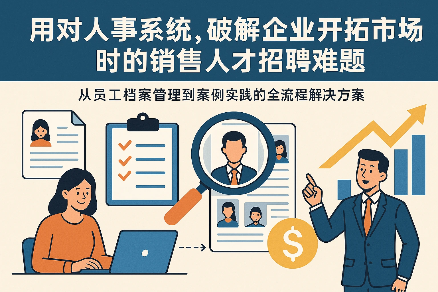 用对人事系统，破解企业开拓市场时的销售人才招聘难题——从员工档案管理到案例实践的全流程解决方案