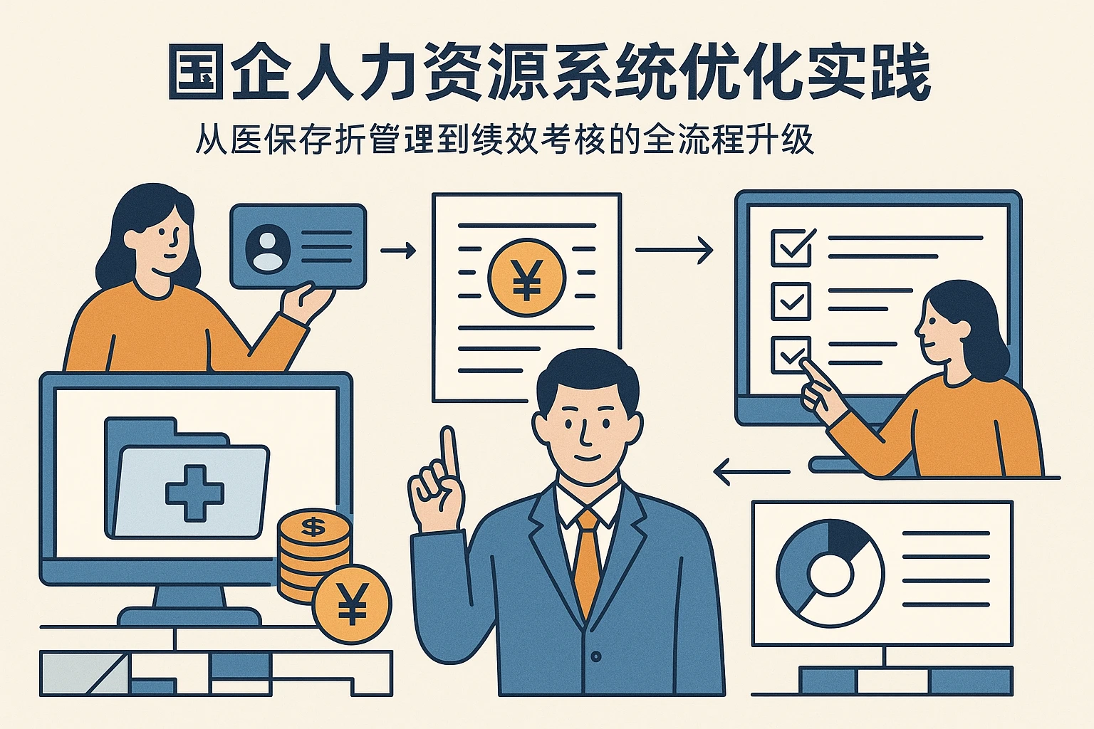 国企人力资源系统优化实践：从医保存折管理到绩效考核的全流程升级