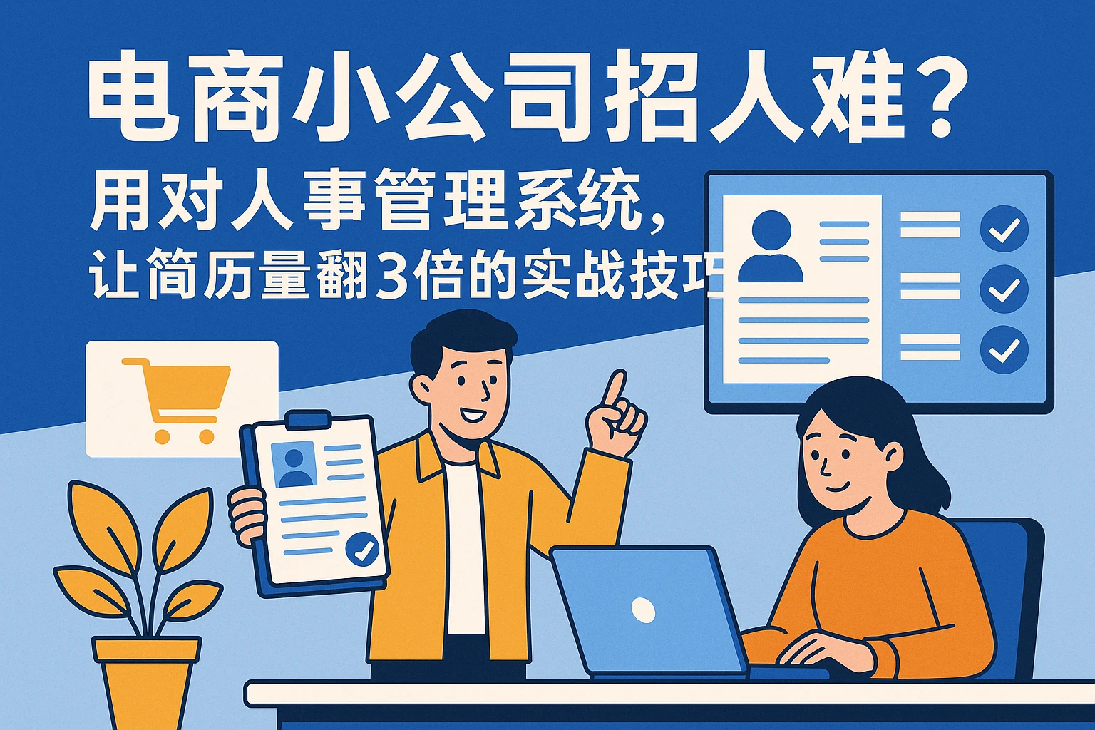 电商小公司招人难？用对人事管理系统，让简历量翻3倍的实战技巧